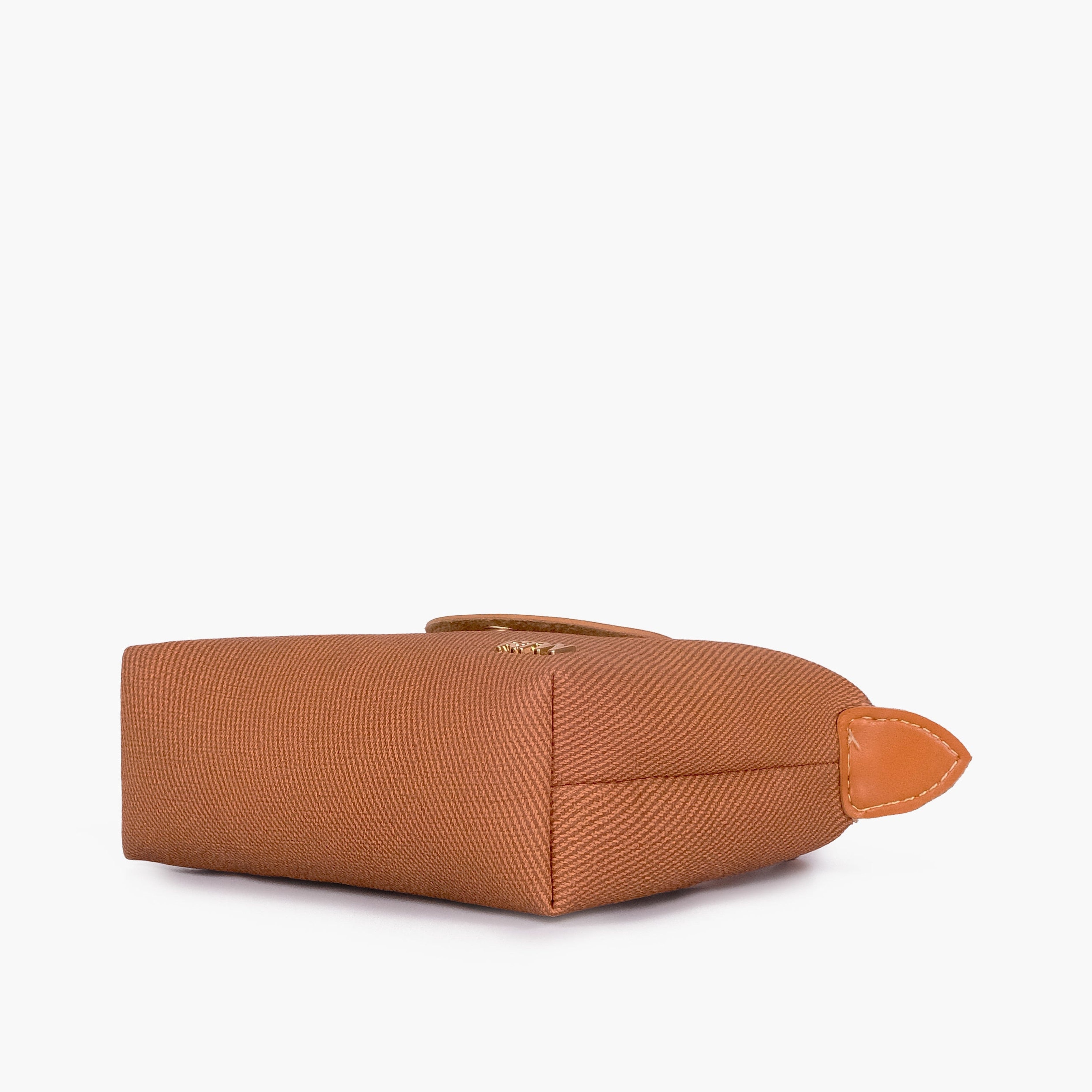 Orange denim mini cross-body bag