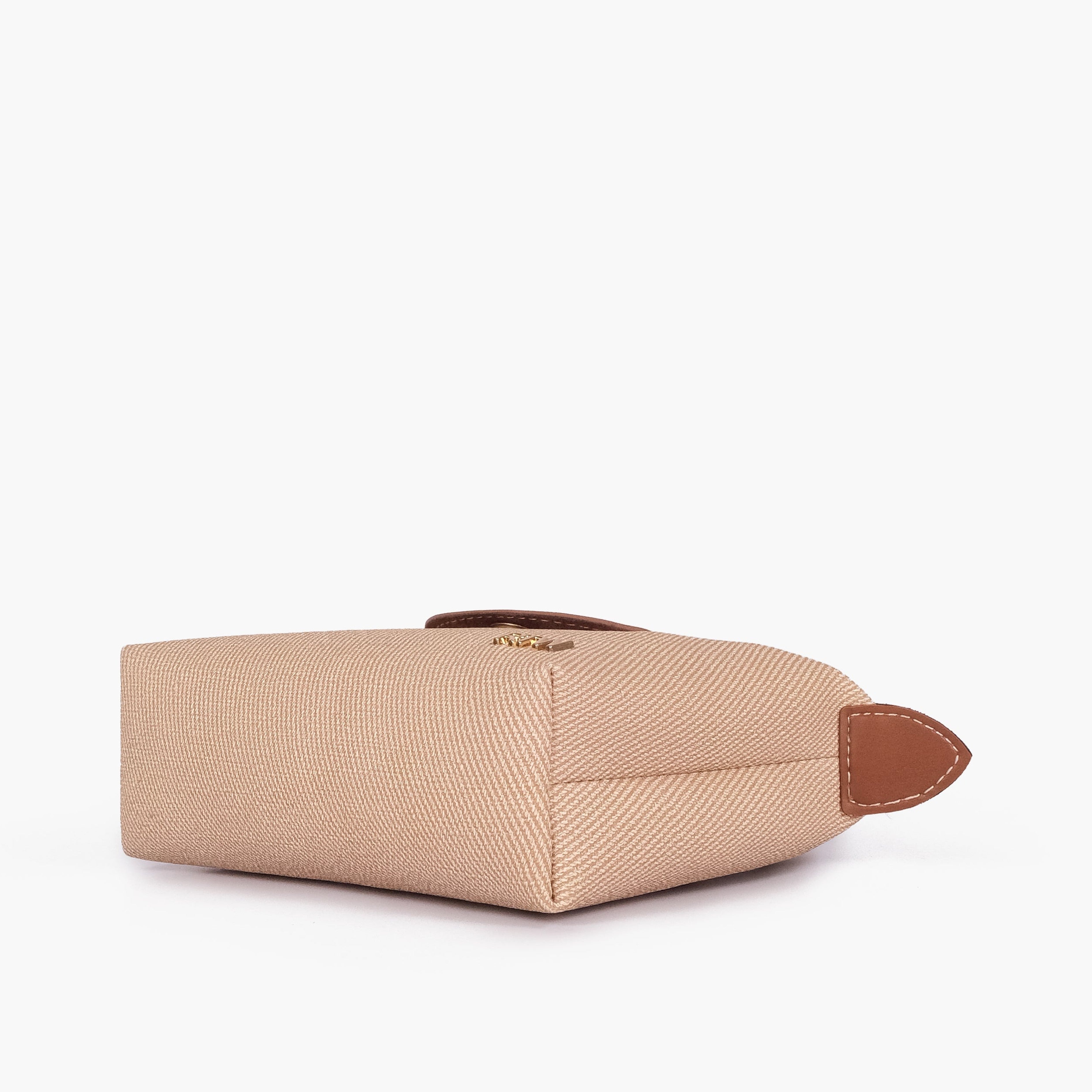 Brown denim mini cross-body bag