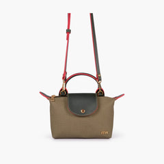 Green denim mini cross-body bag
