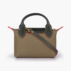 Green denim mini cross-body bag