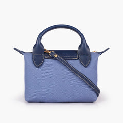 Blue denim mini cross-body bag