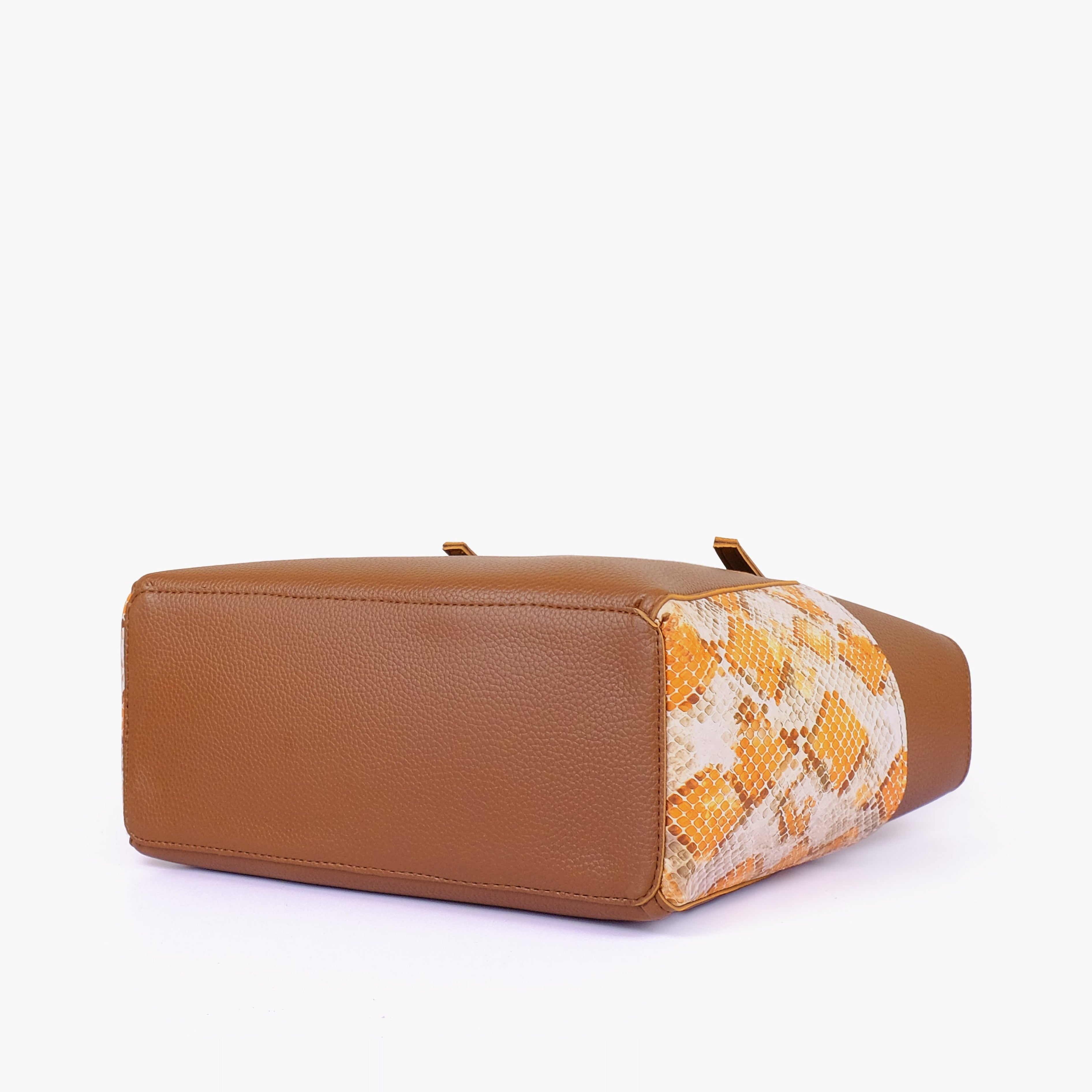Horse brown double pocket tote