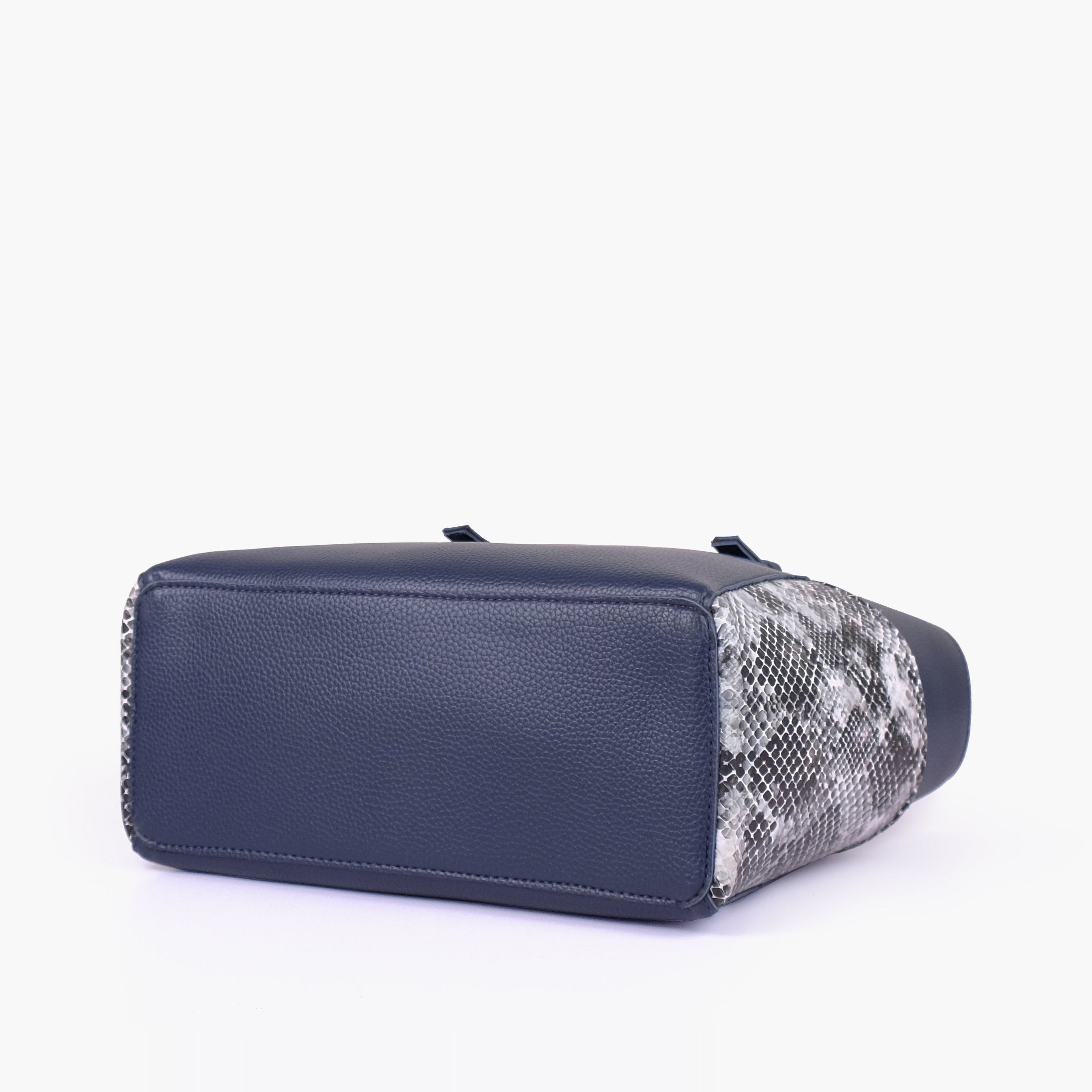 Blue double pocket tote