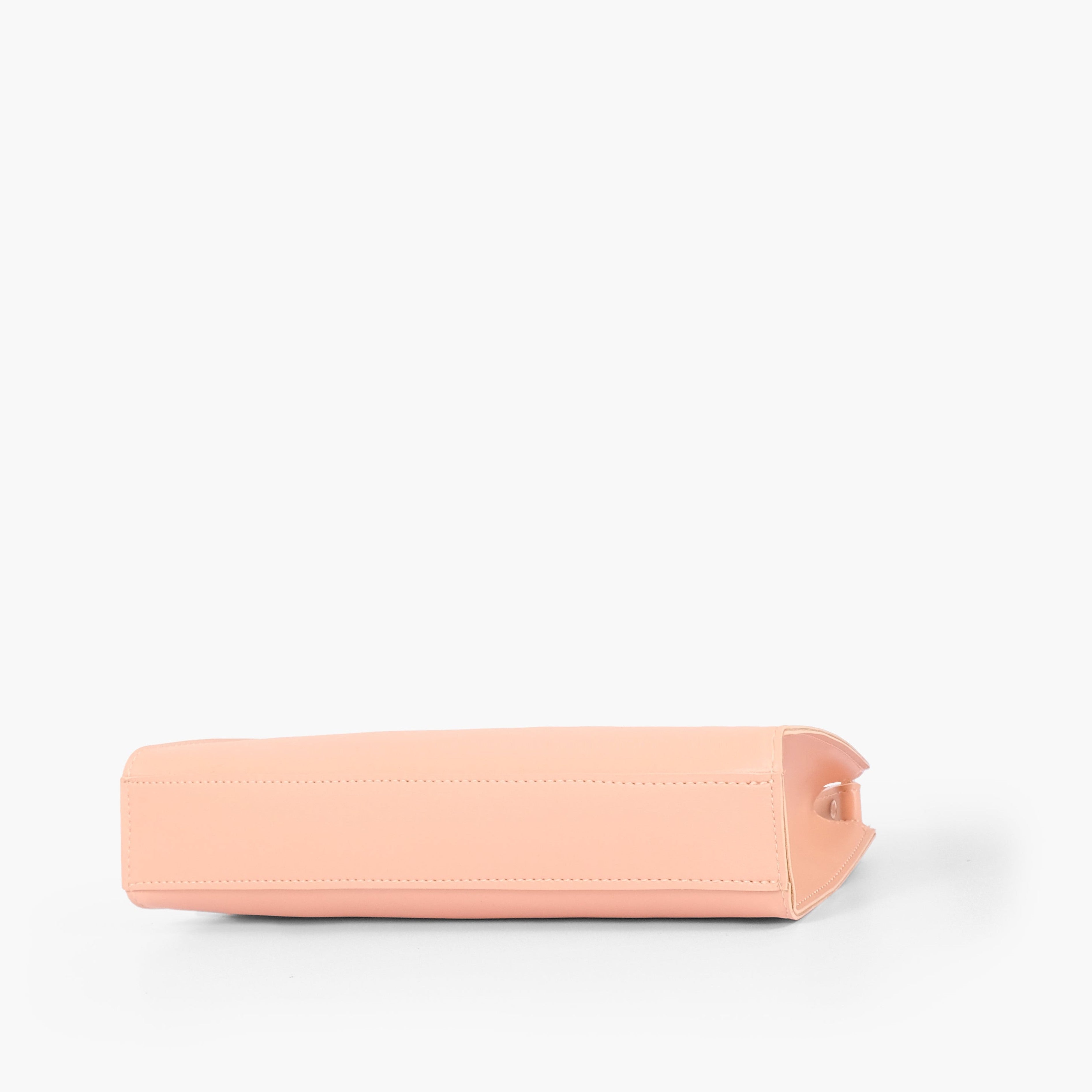 Peach elongated chain handle purse