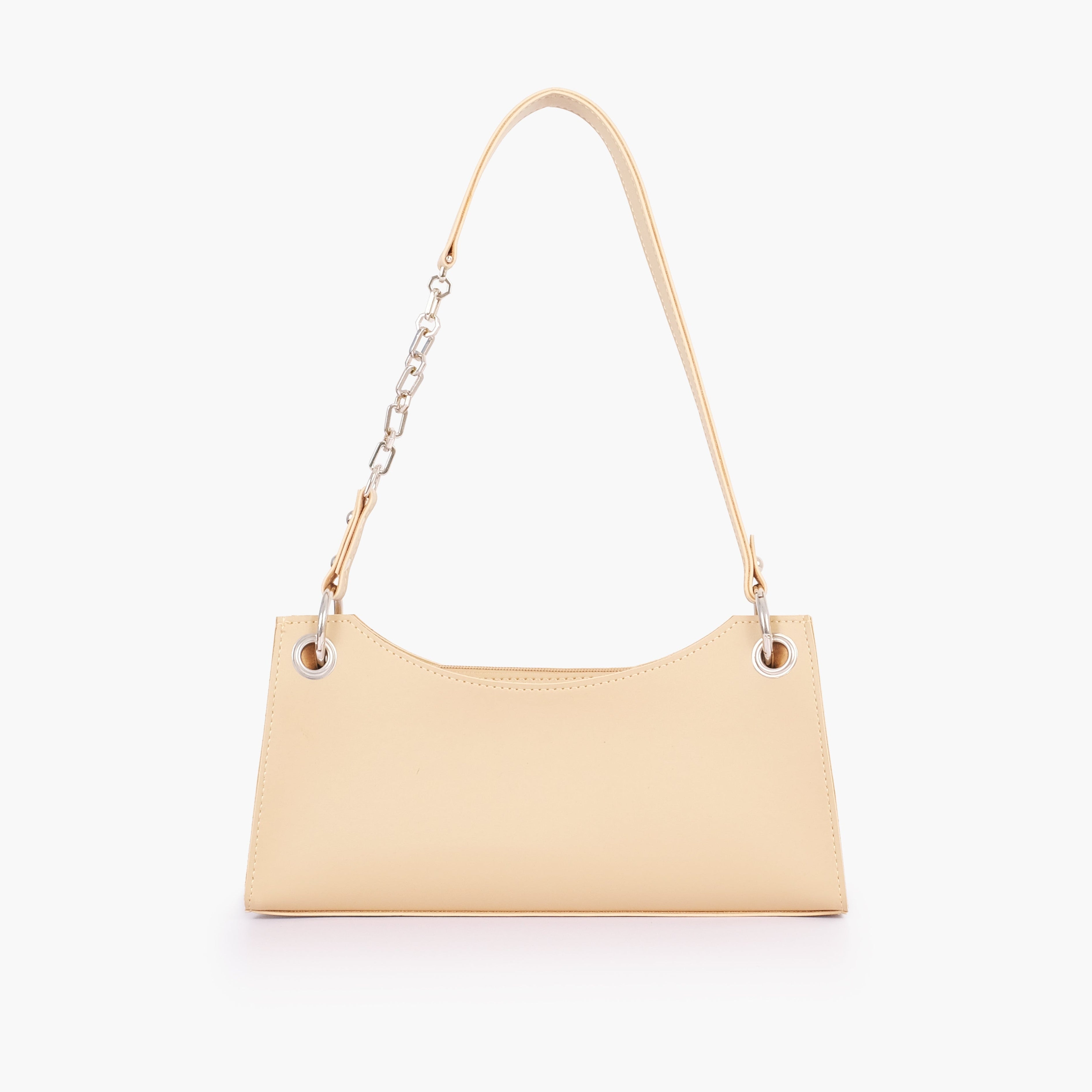 Off-white elongated chain handle purse