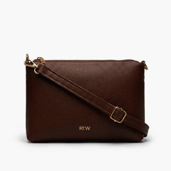 Dark brown everyday cross-body bag