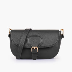 Black east-west shoulder bag