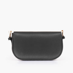 Black east-west shoulder bag
