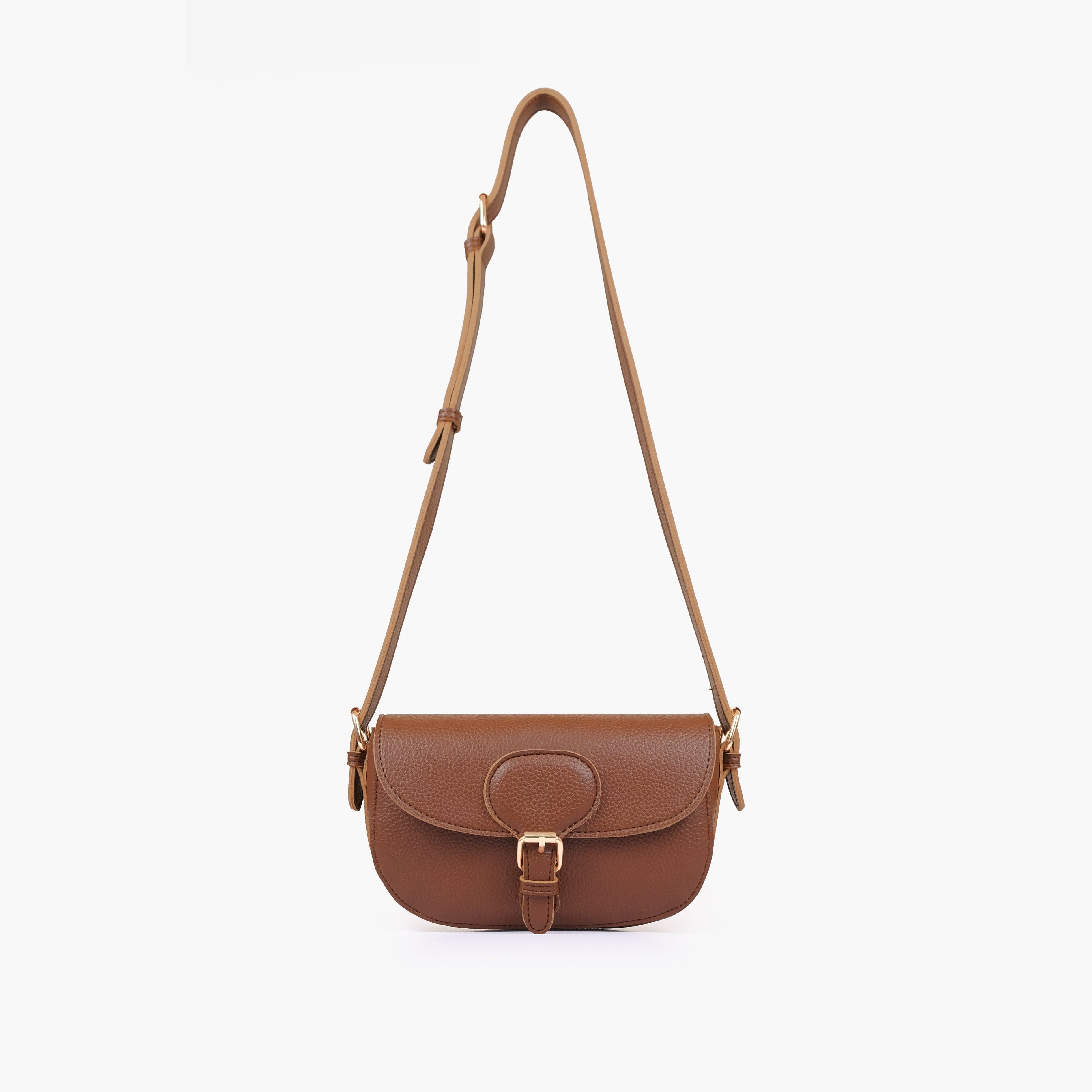 Horse brown east-west shoulder bag