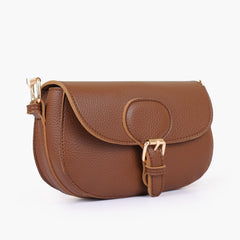 Horse brown east-west shoulder bag