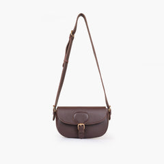 Dark brown east-west shoulder bag