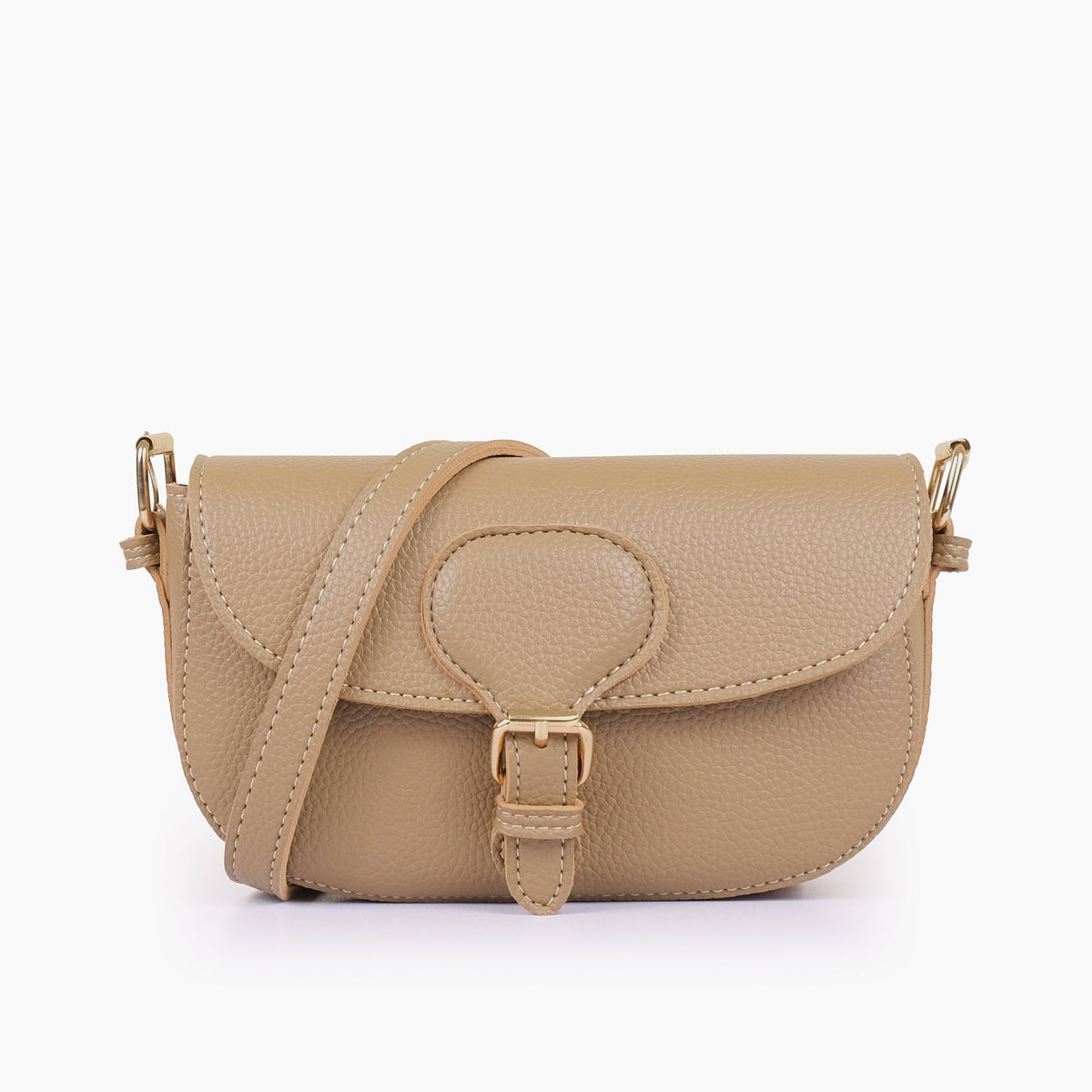 Coffee east-west shoulder bag