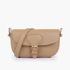 Coffee east-west shoulder bag
