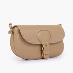 Coffee east-west shoulder bag