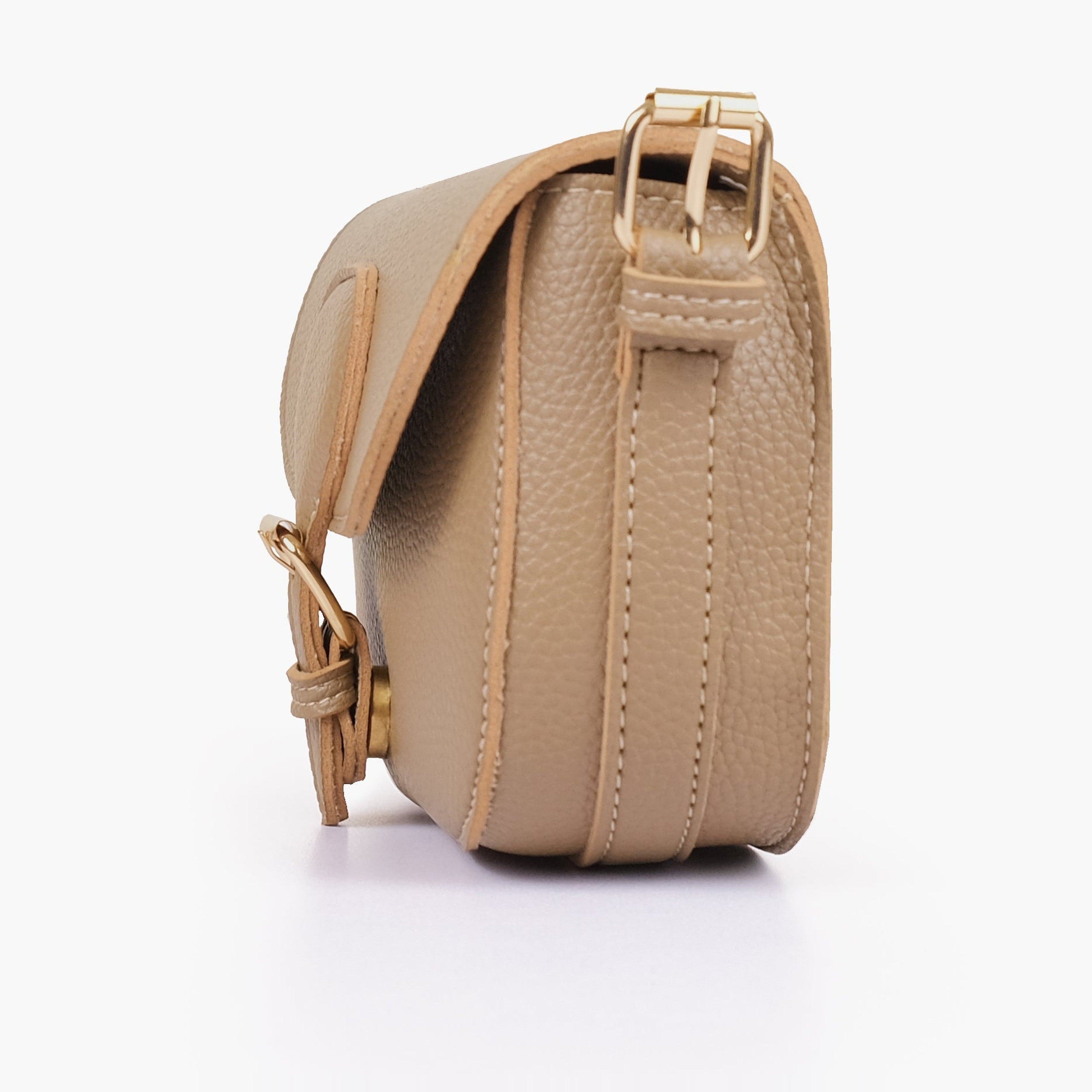 Coffee east-west shoulder bag