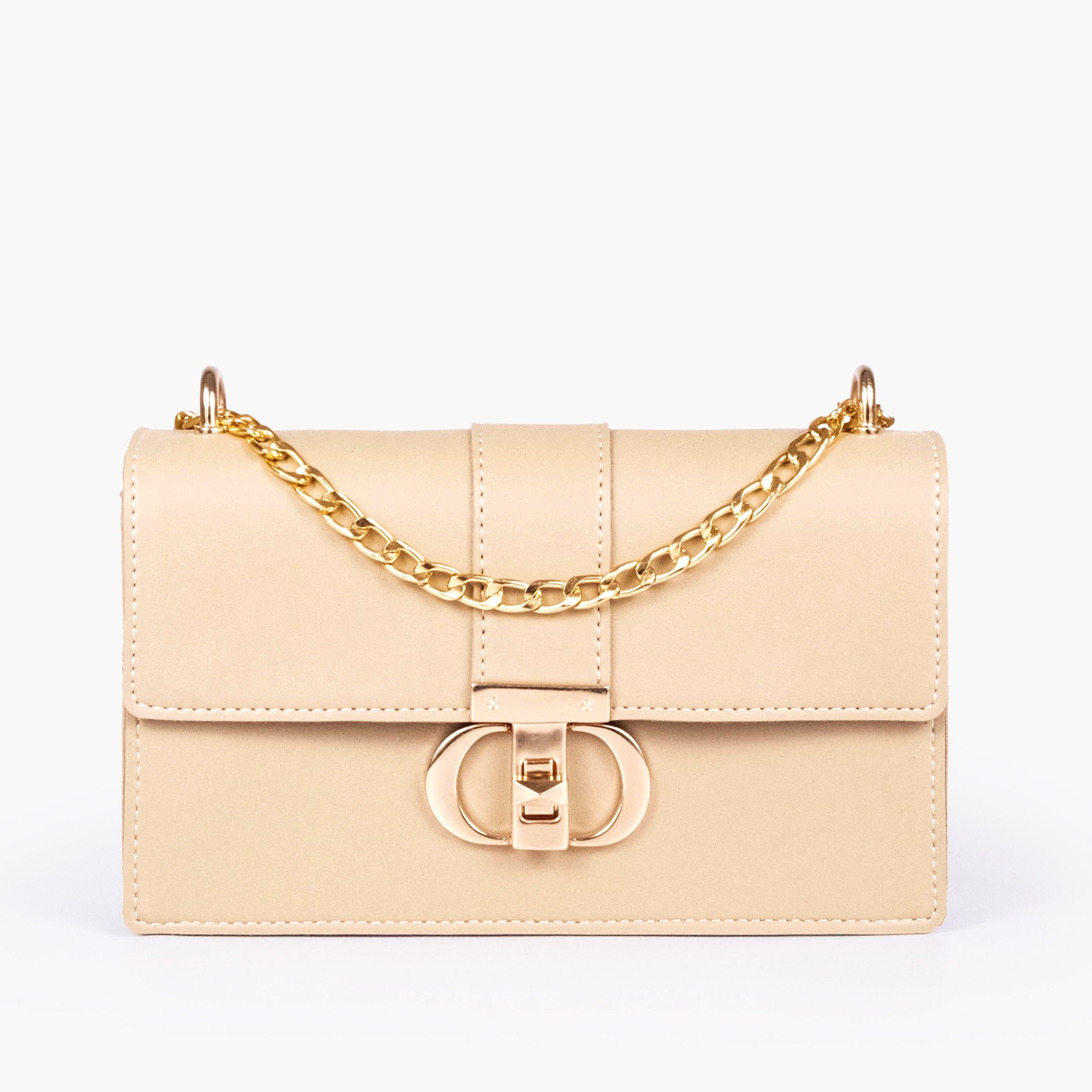 Off-white east-west shoulder bag with half chain