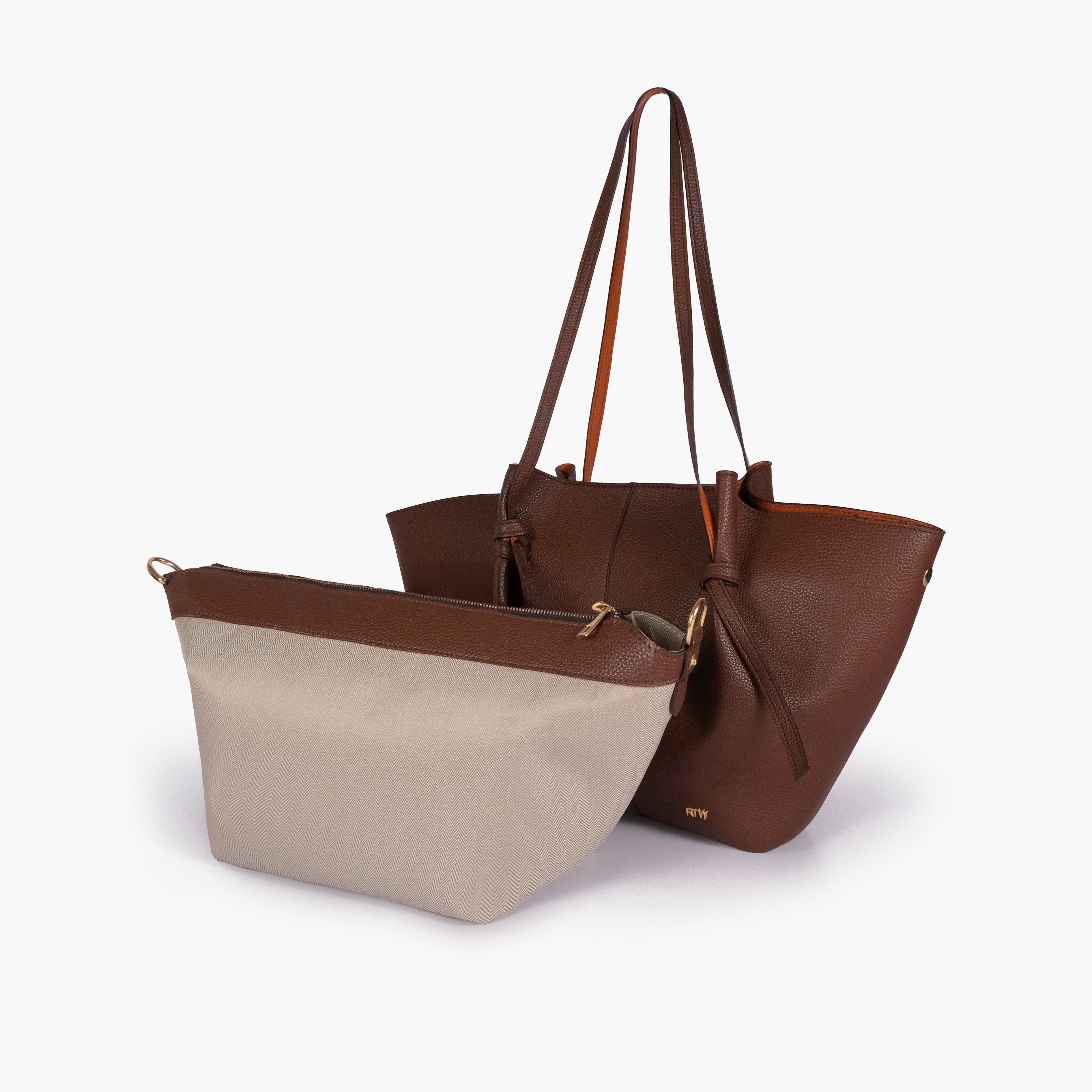 Dark brown everyday wing tote