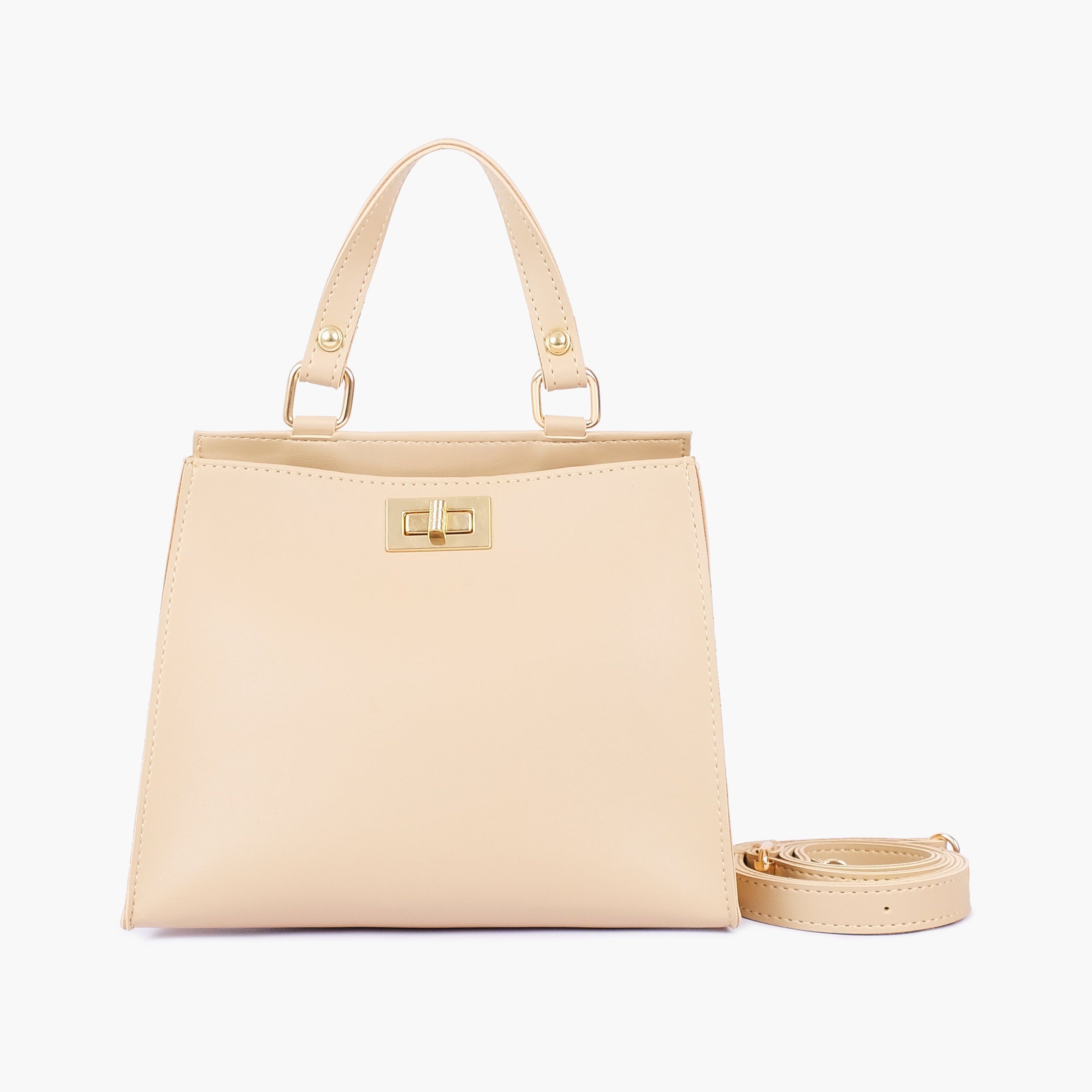 Off-white front lock top-handle mini bag