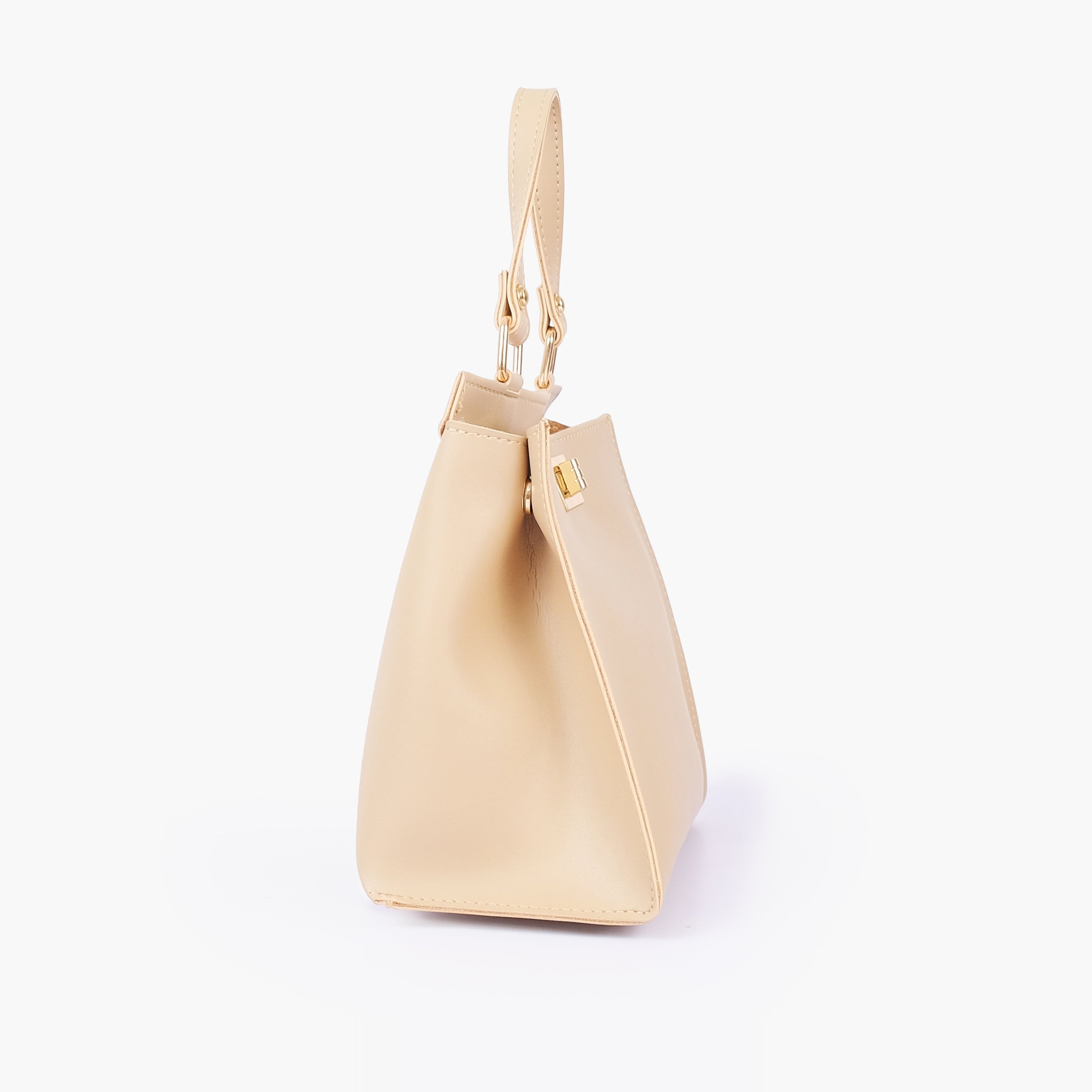 Off-white front lock top-handle mini bag