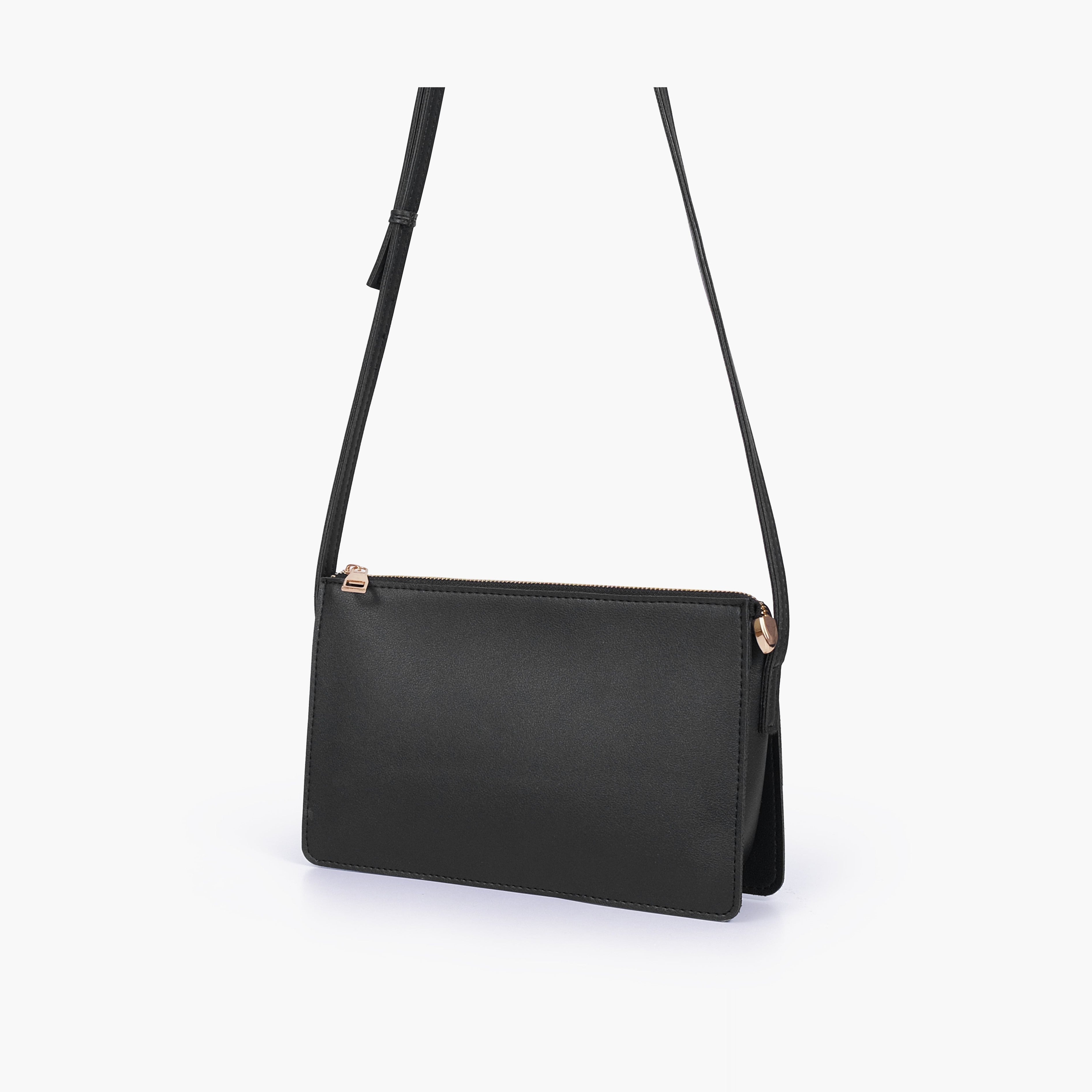 Black flat purse