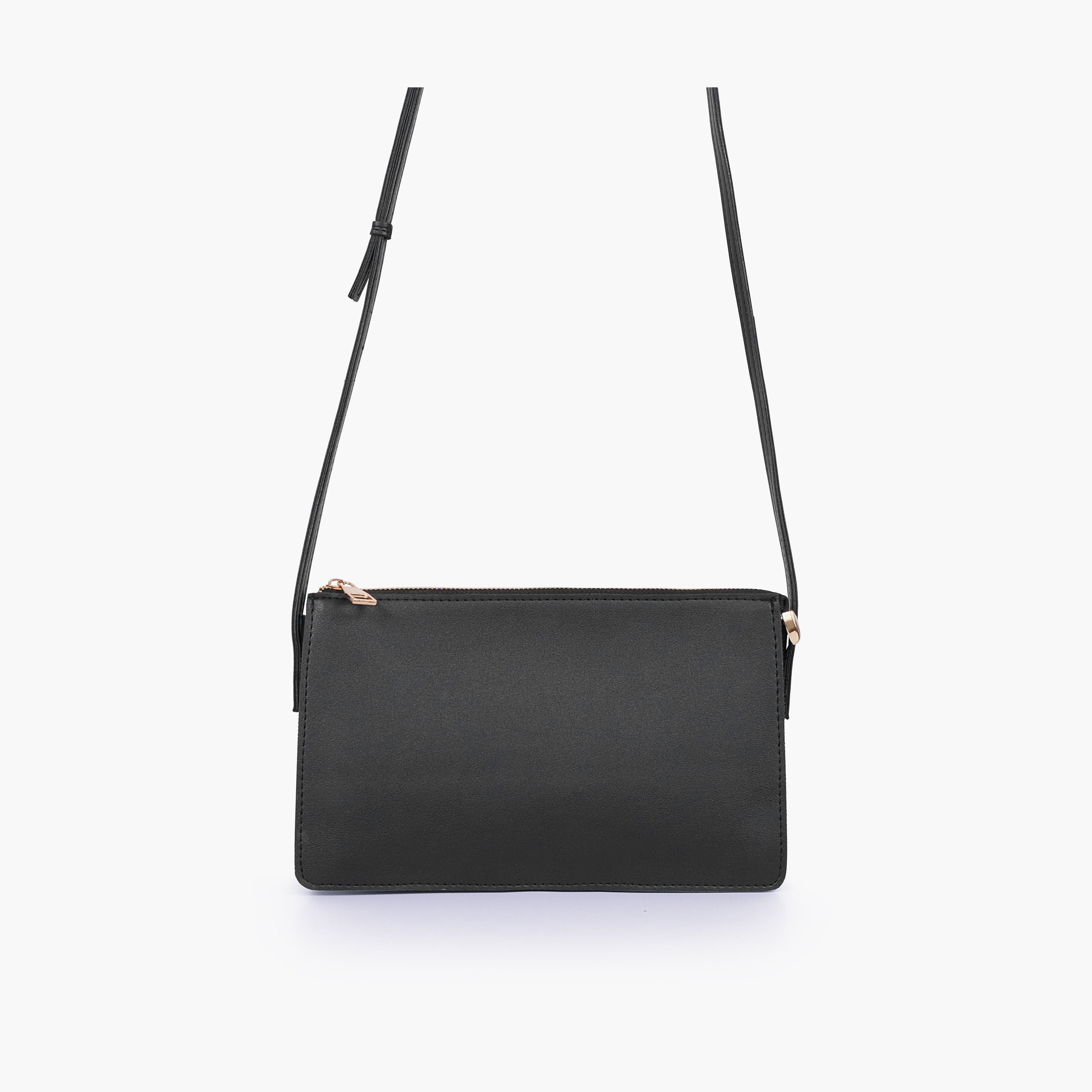 Black flat purse