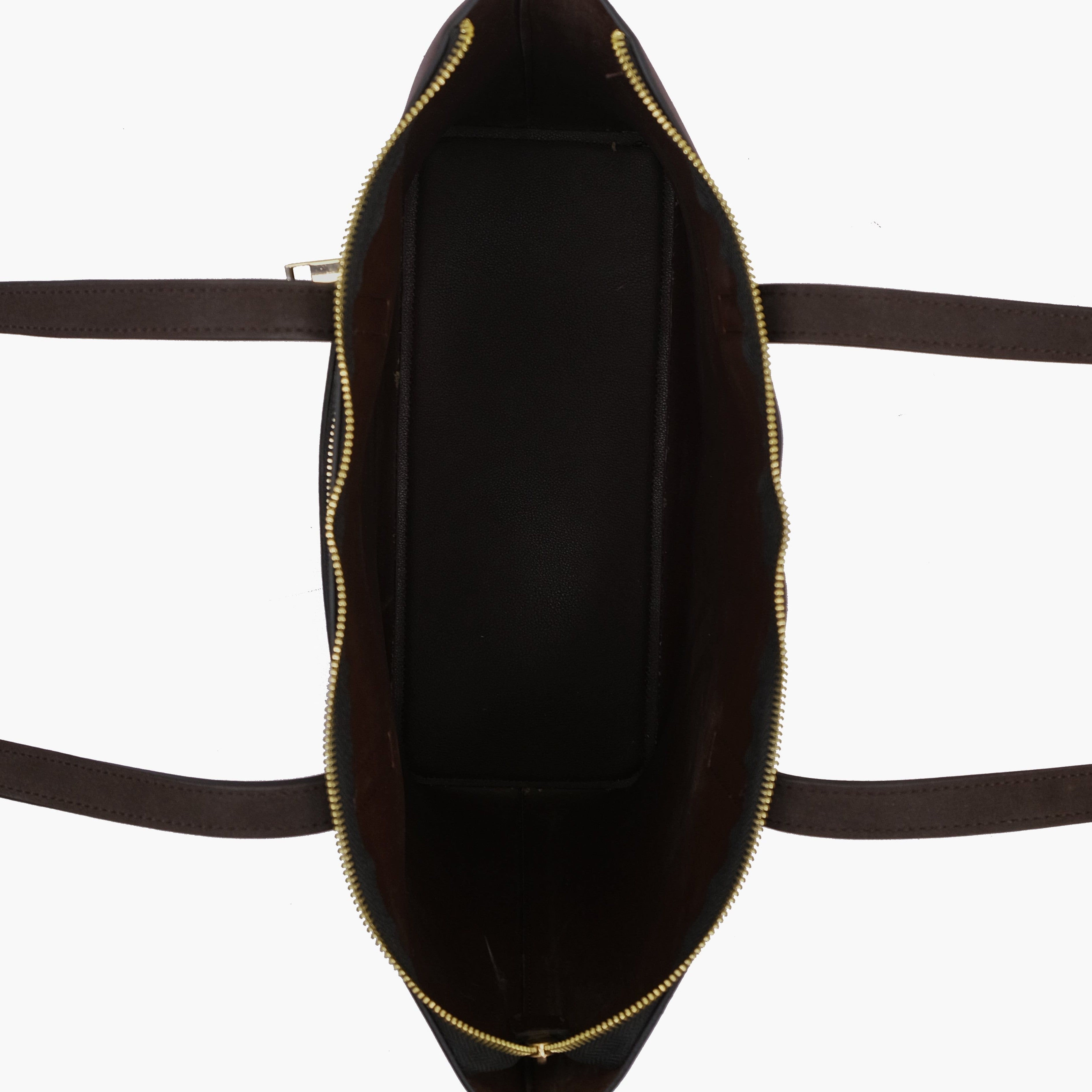 Dark Brown front pocket tote bag