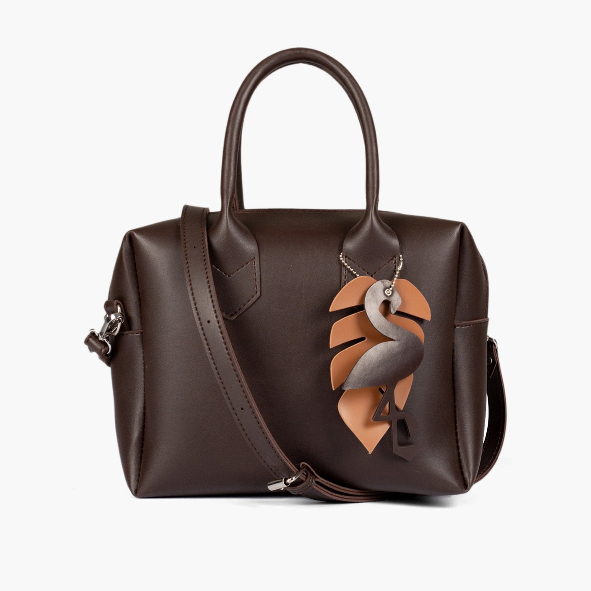 Dark brown mini bowling bag