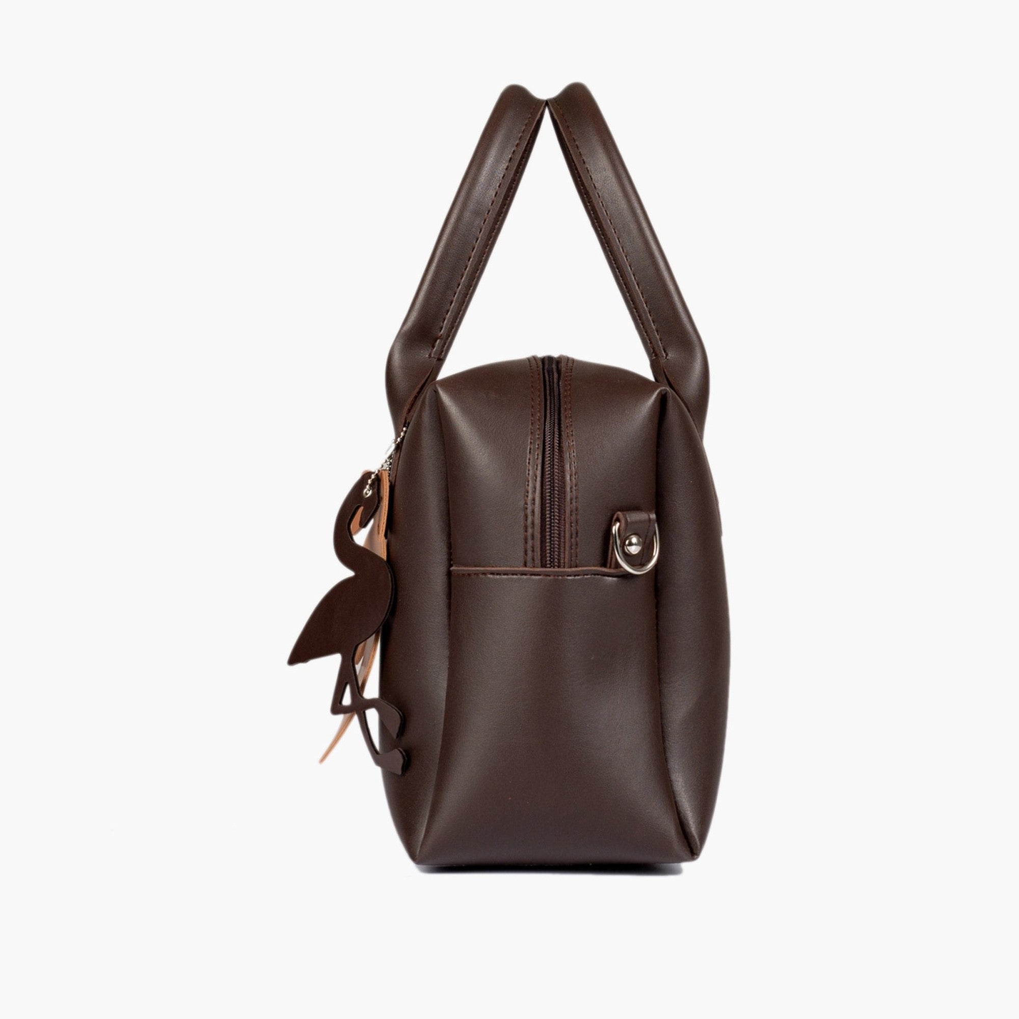 Dark brown mini bowling bag