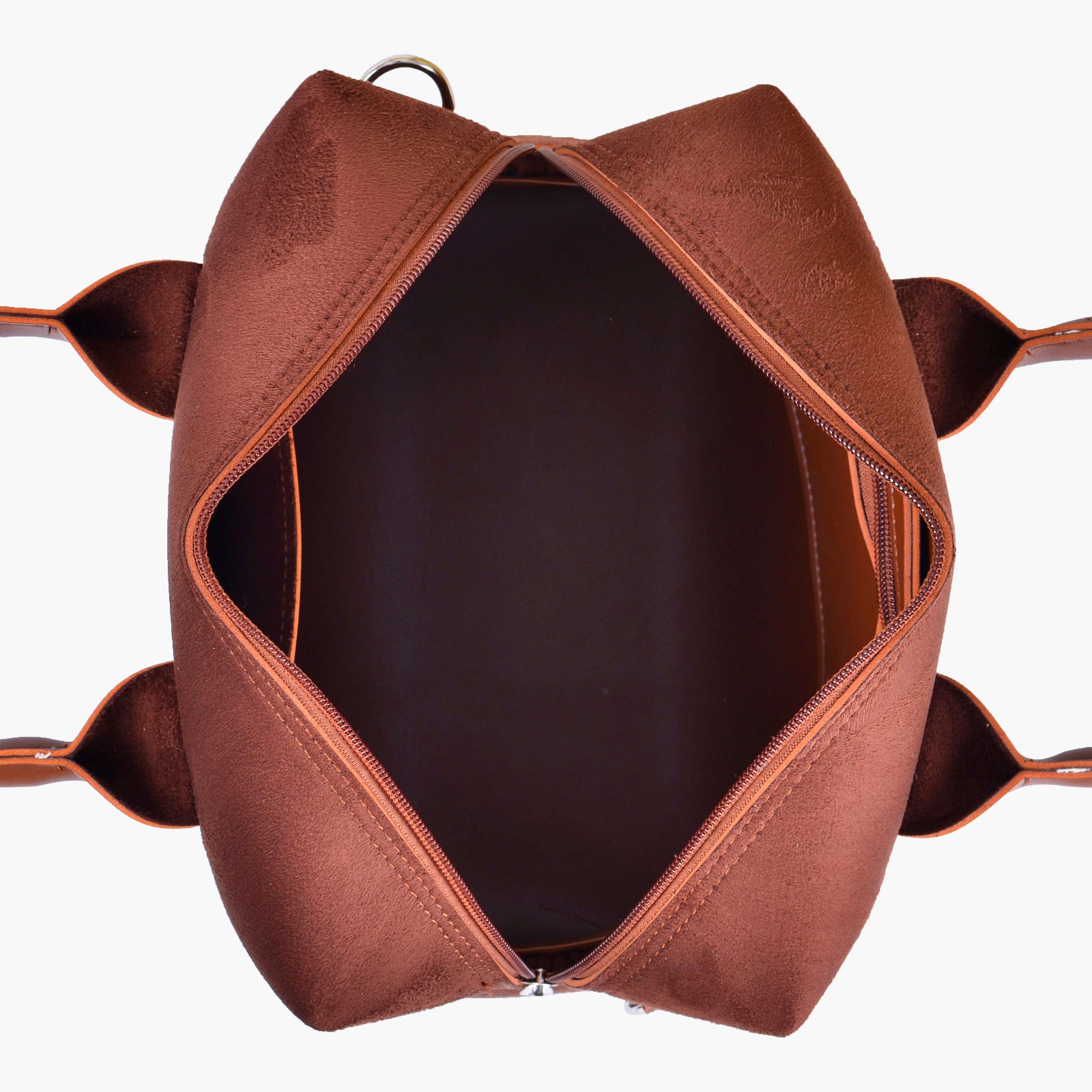 Horse brown suede mini bowling bag