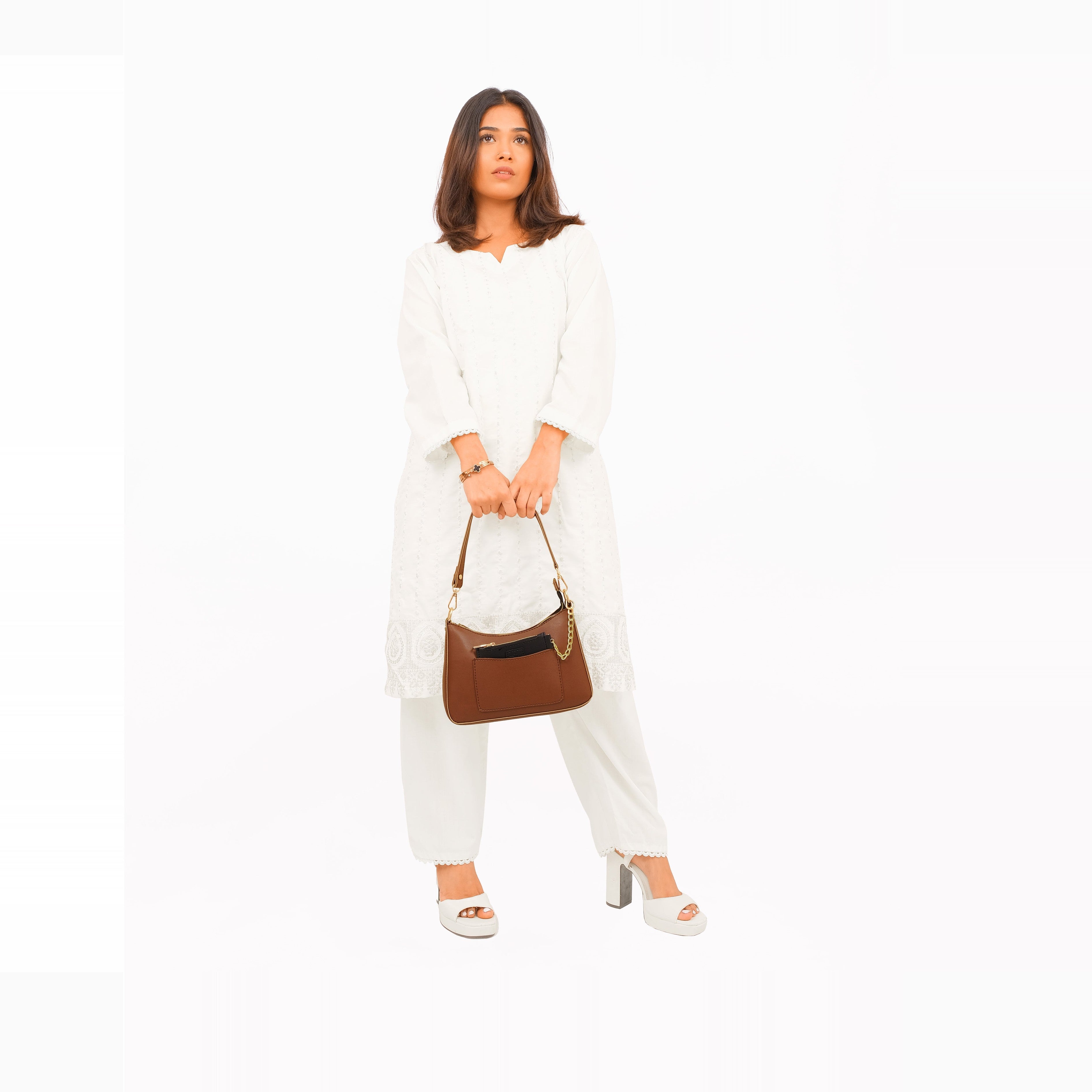 Brown hobo evening bag