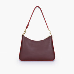 Burgundy hobo evening bag