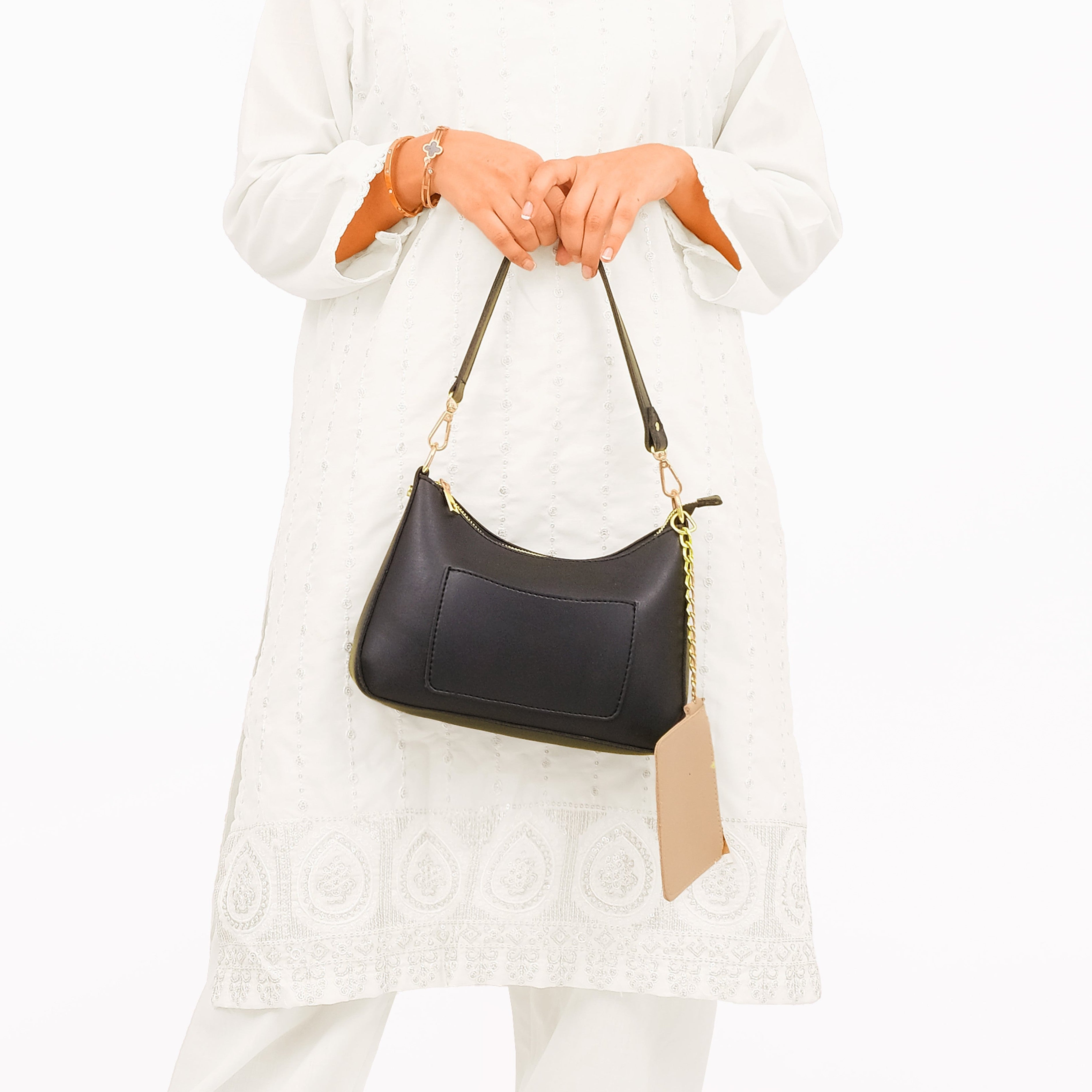 Black hobo evening bag
