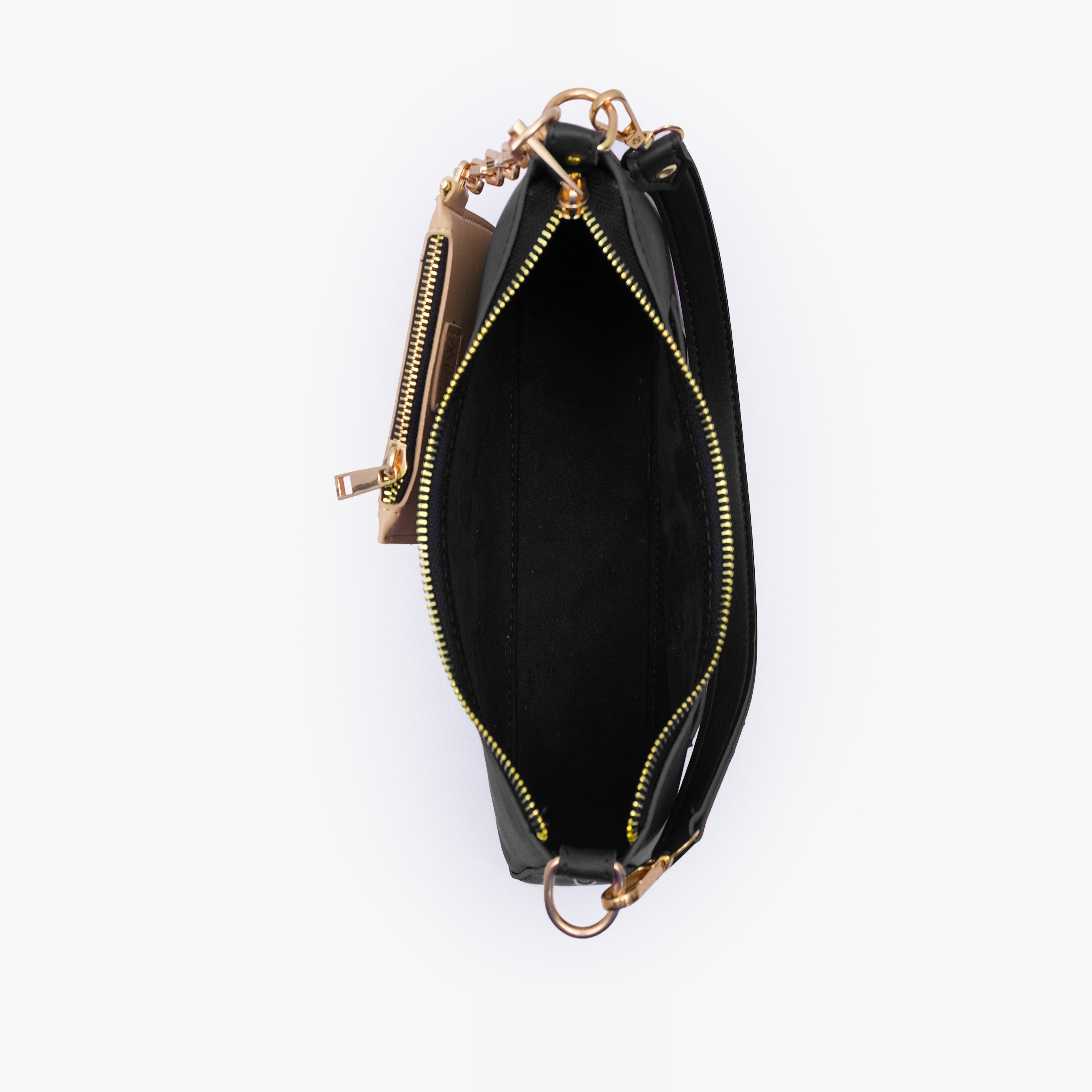 Black hobo evening bag