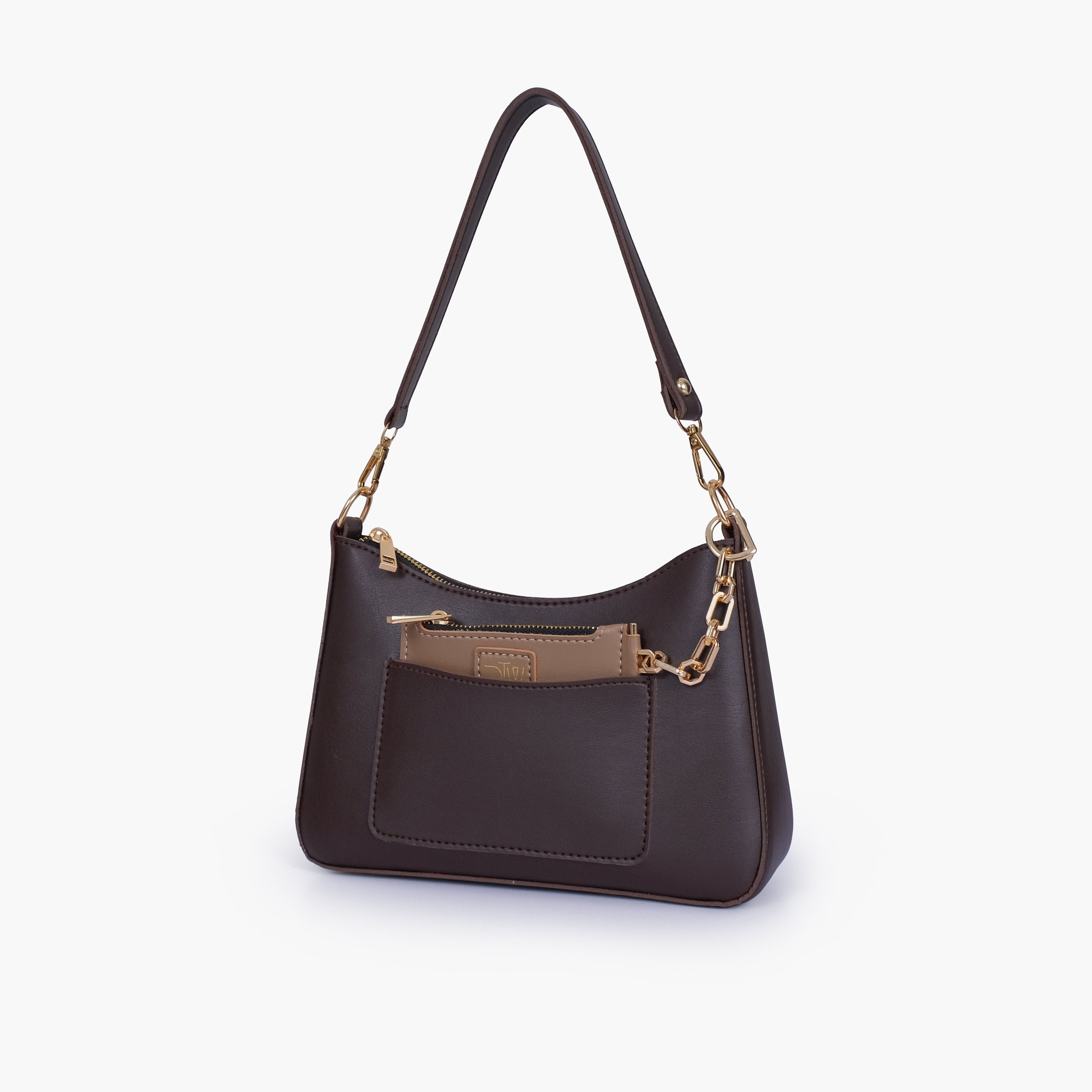 Dark brown hobo evening bag