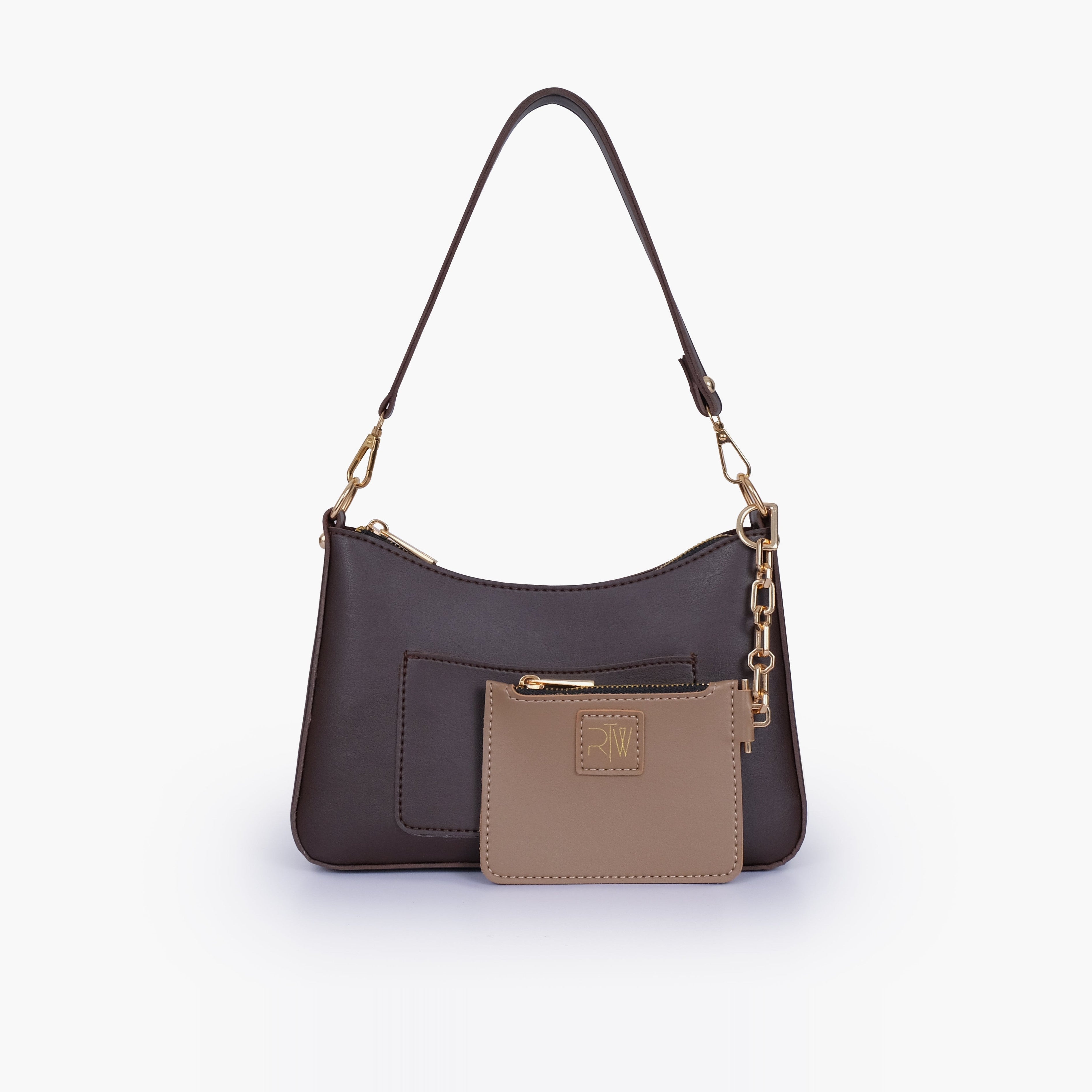 Dark brown hobo evening bag