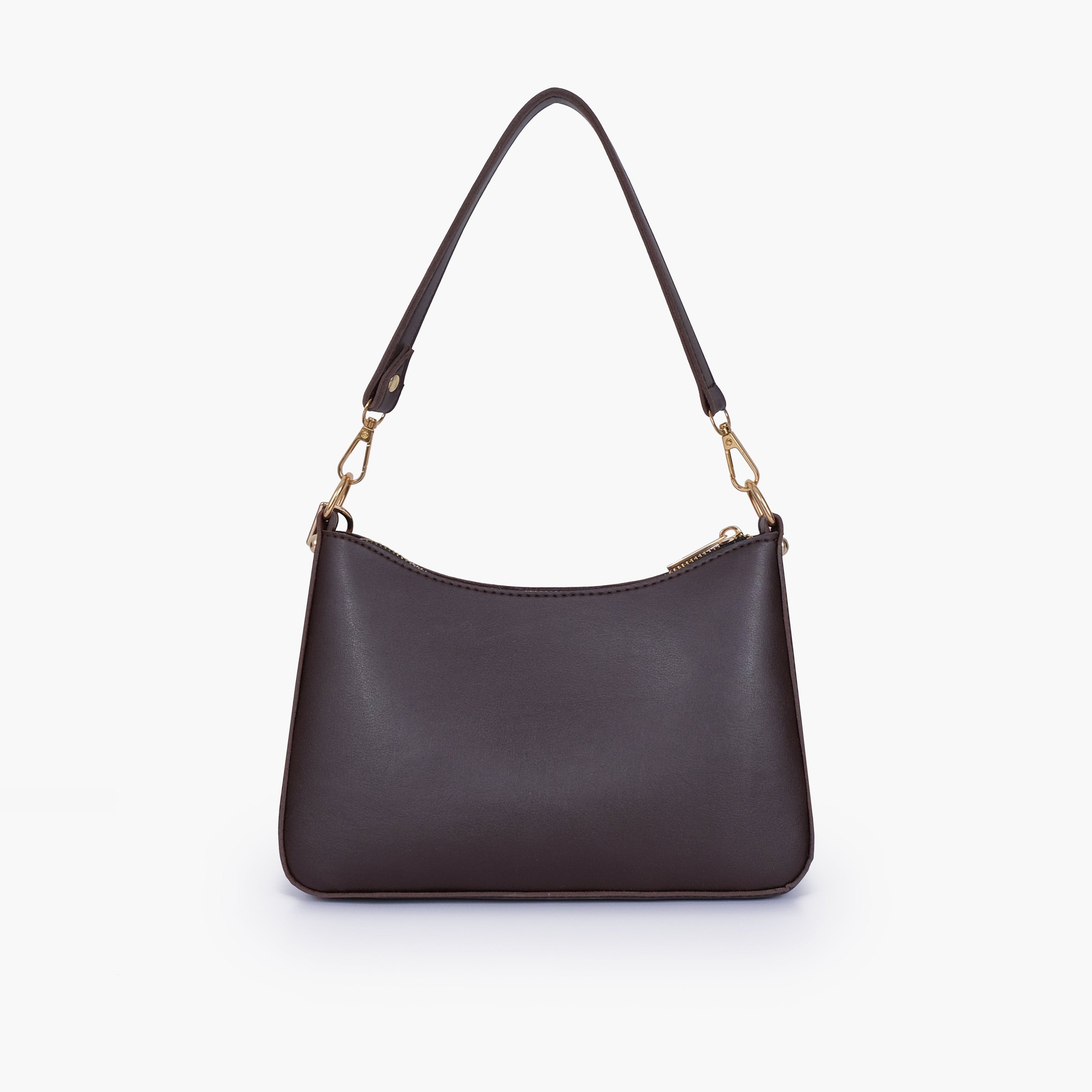 Dark brown hobo evening bag