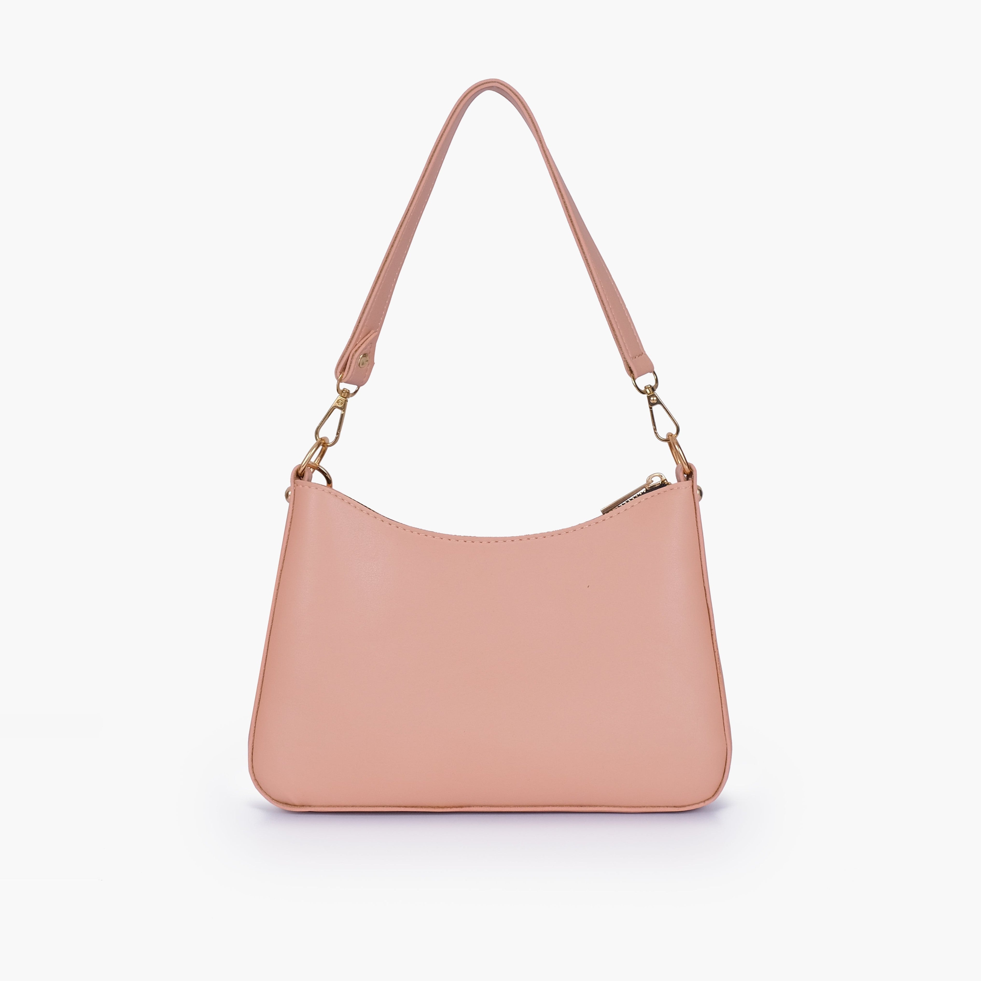 Peach hobo evening bag