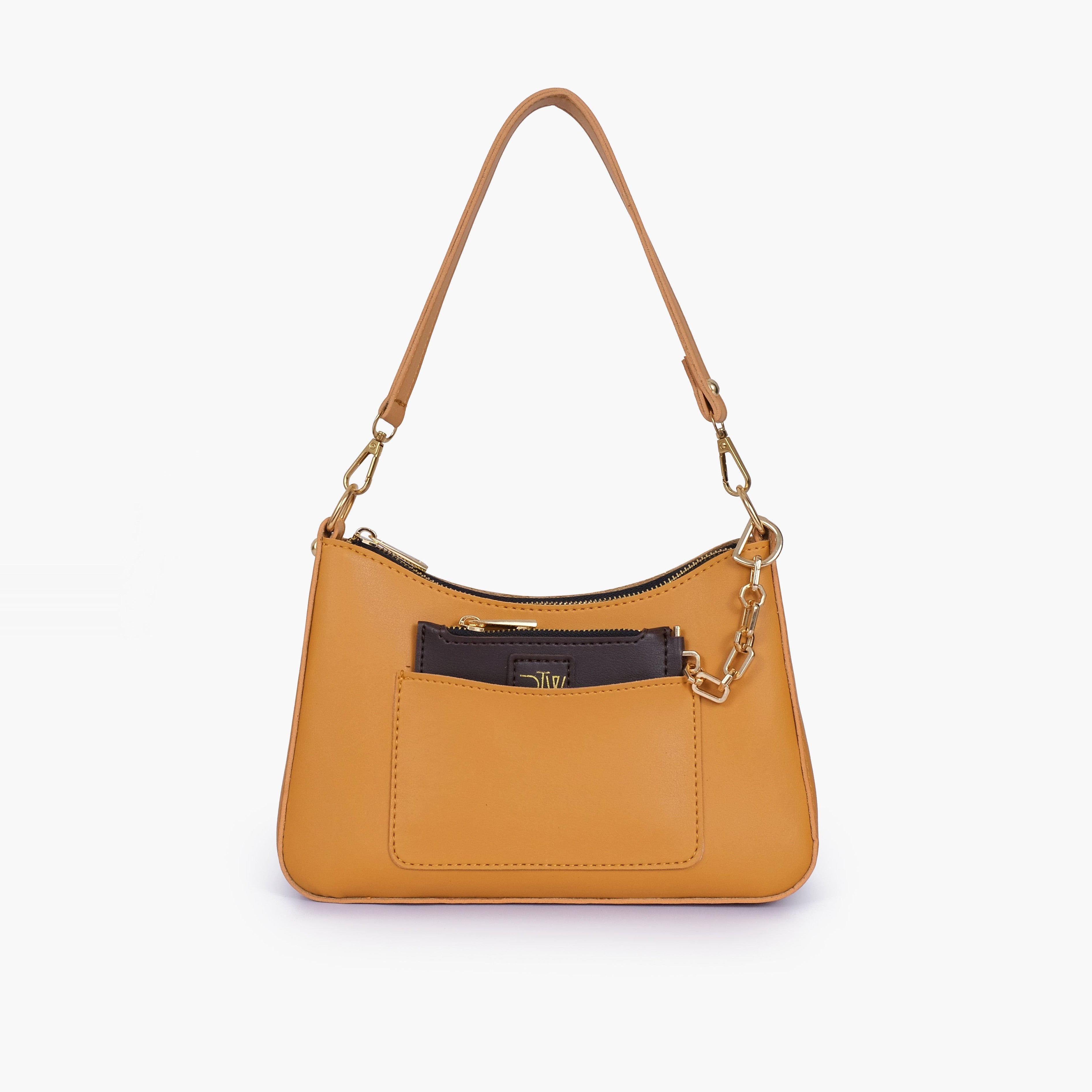 Mustard hobo evening bag