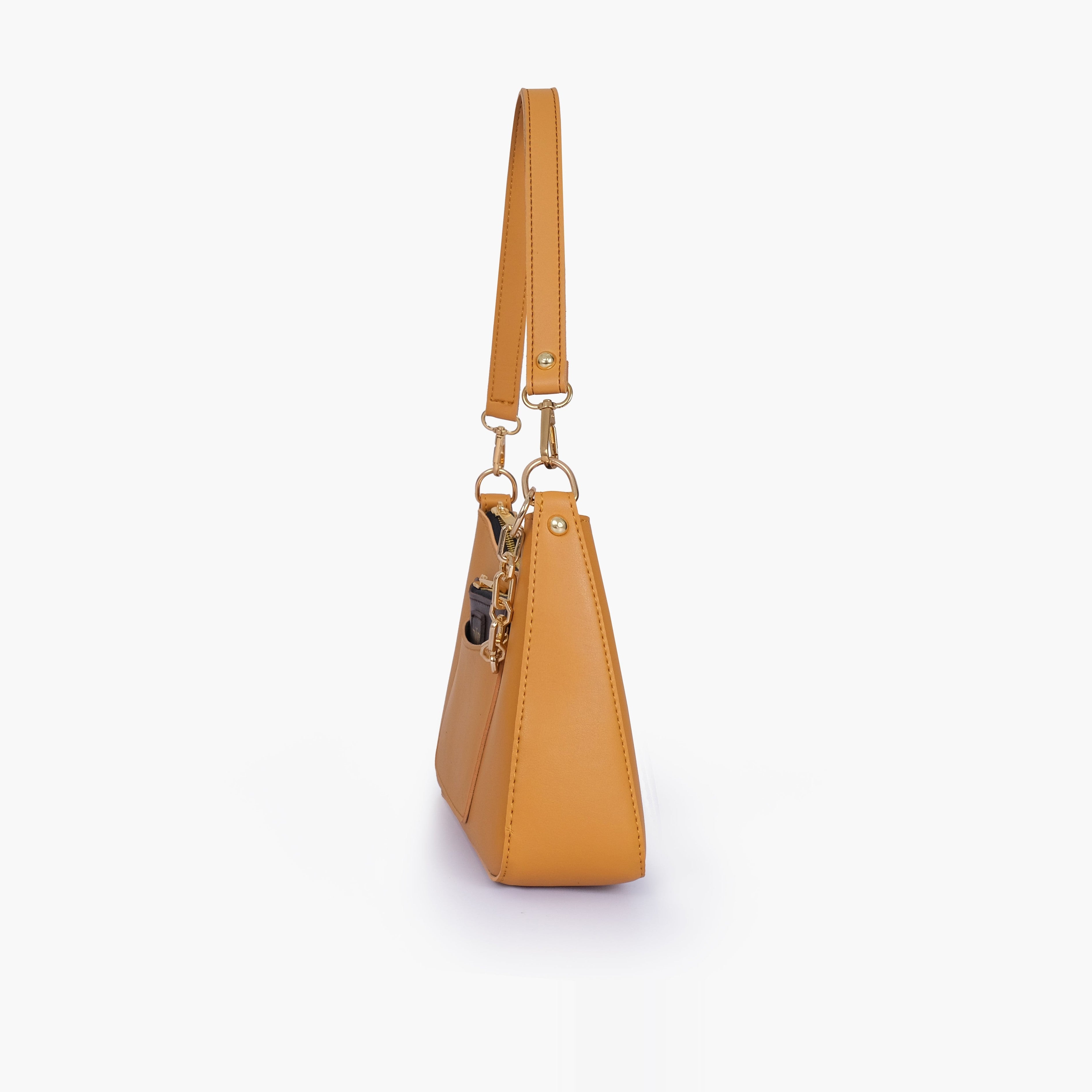 Mustard hobo evening bag