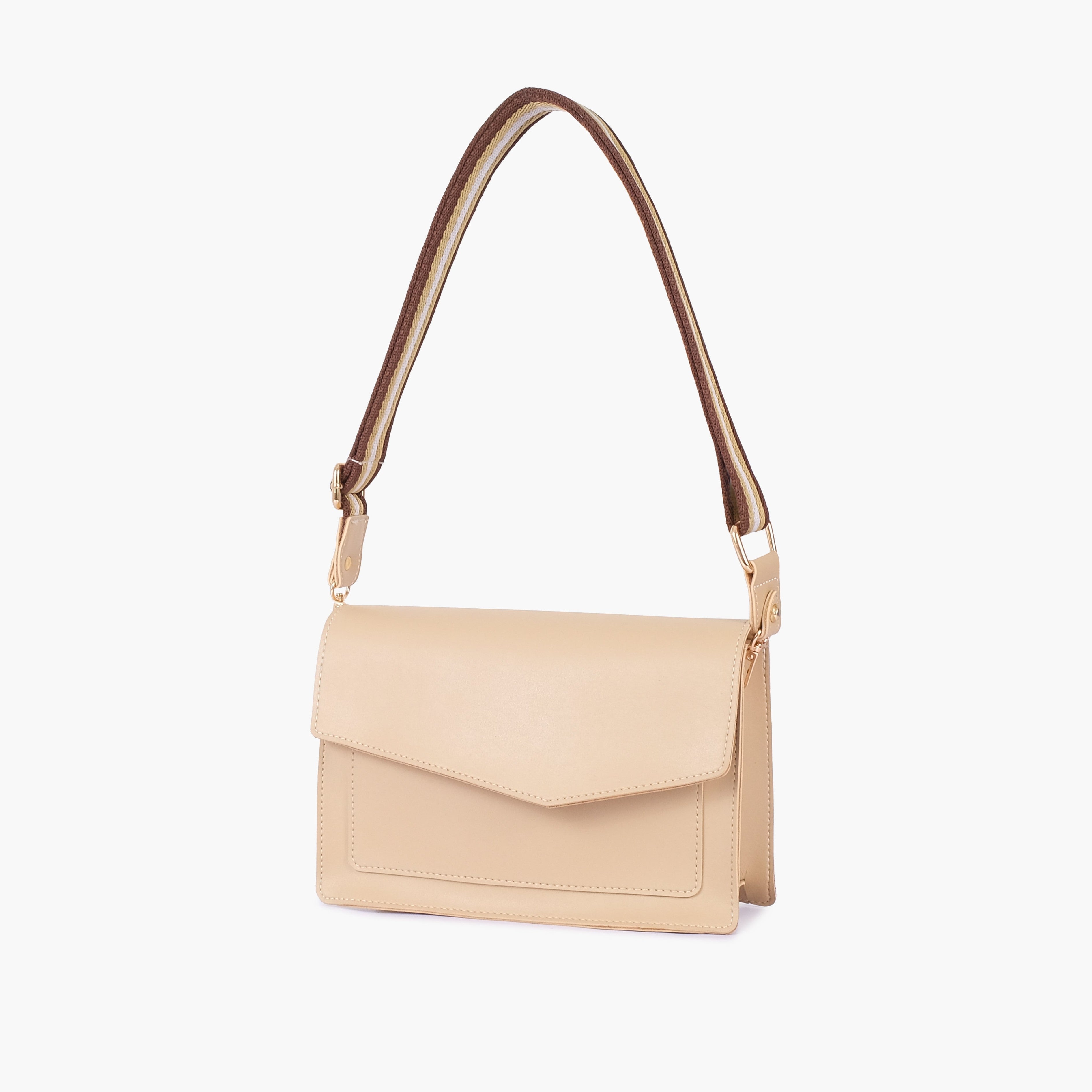 Off-white half flap cross-body bag