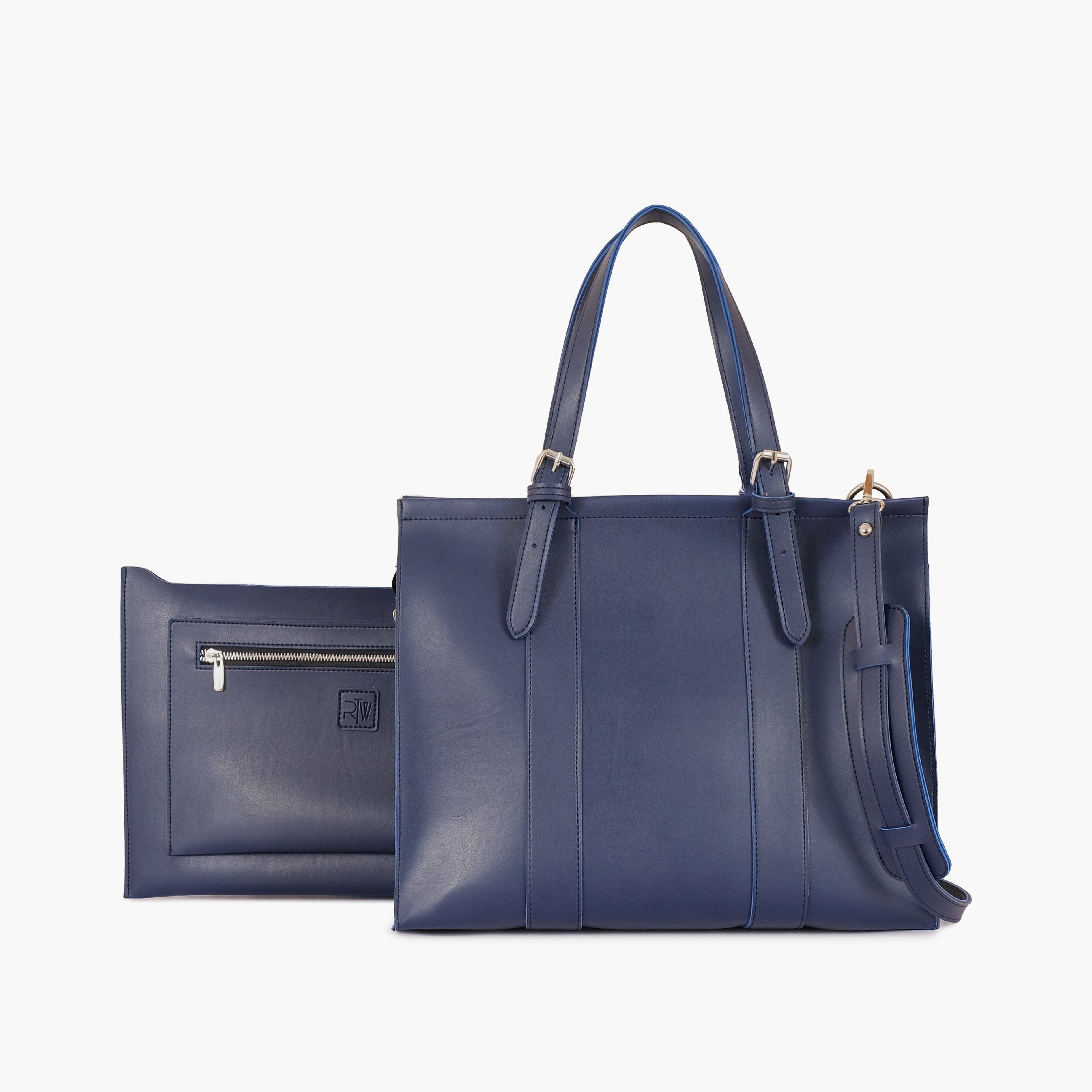 Blue laptop bag with sleeve