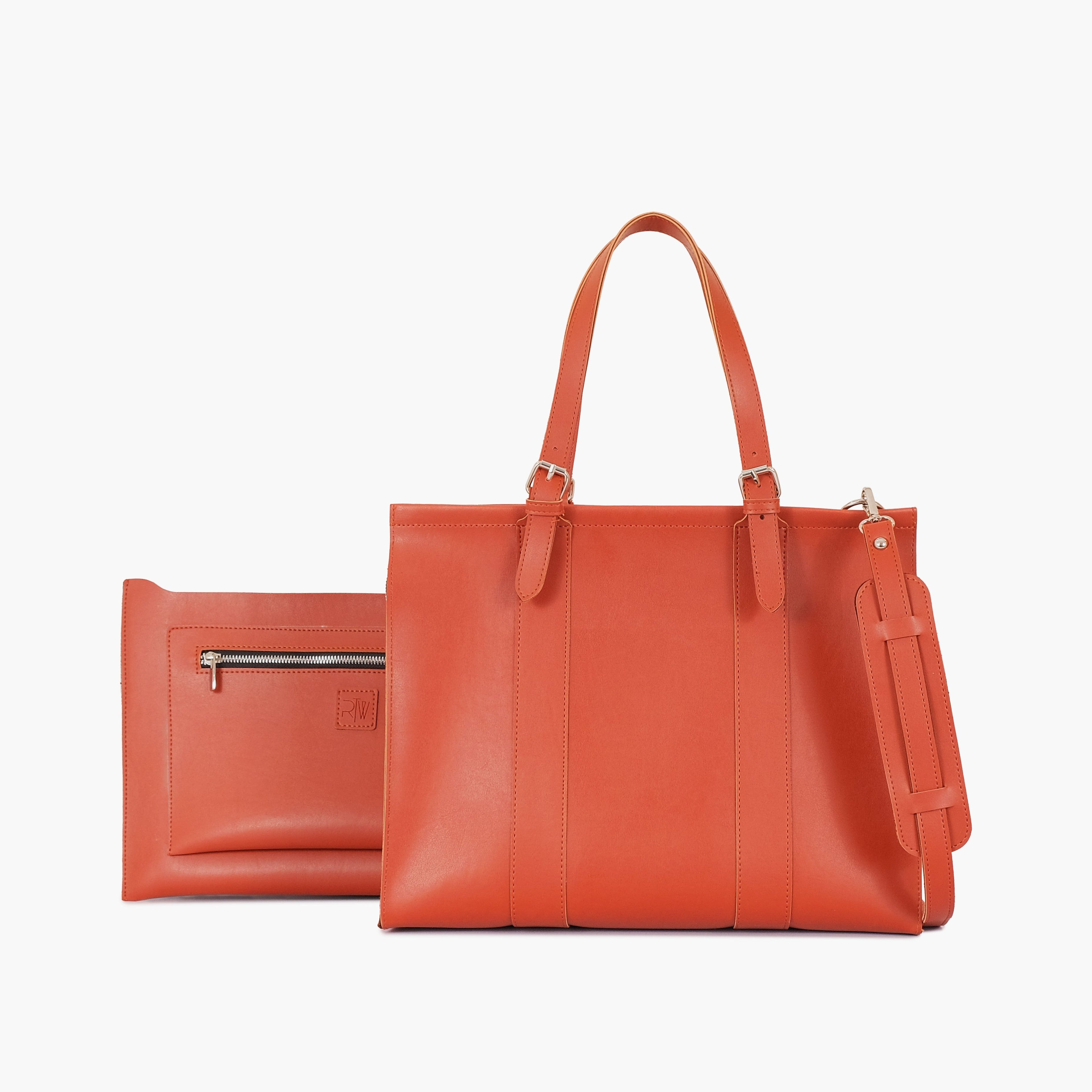 Rust laptop bag with sleeve
