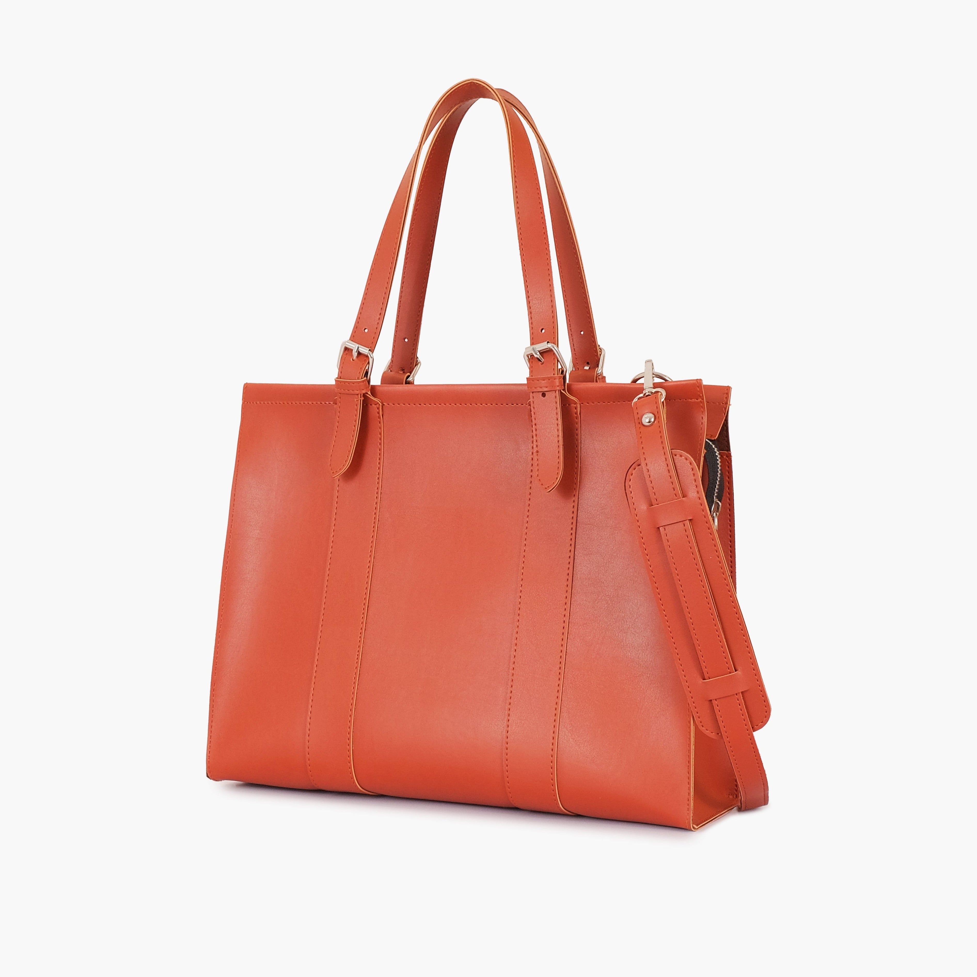 Rust laptop bag with sleeve