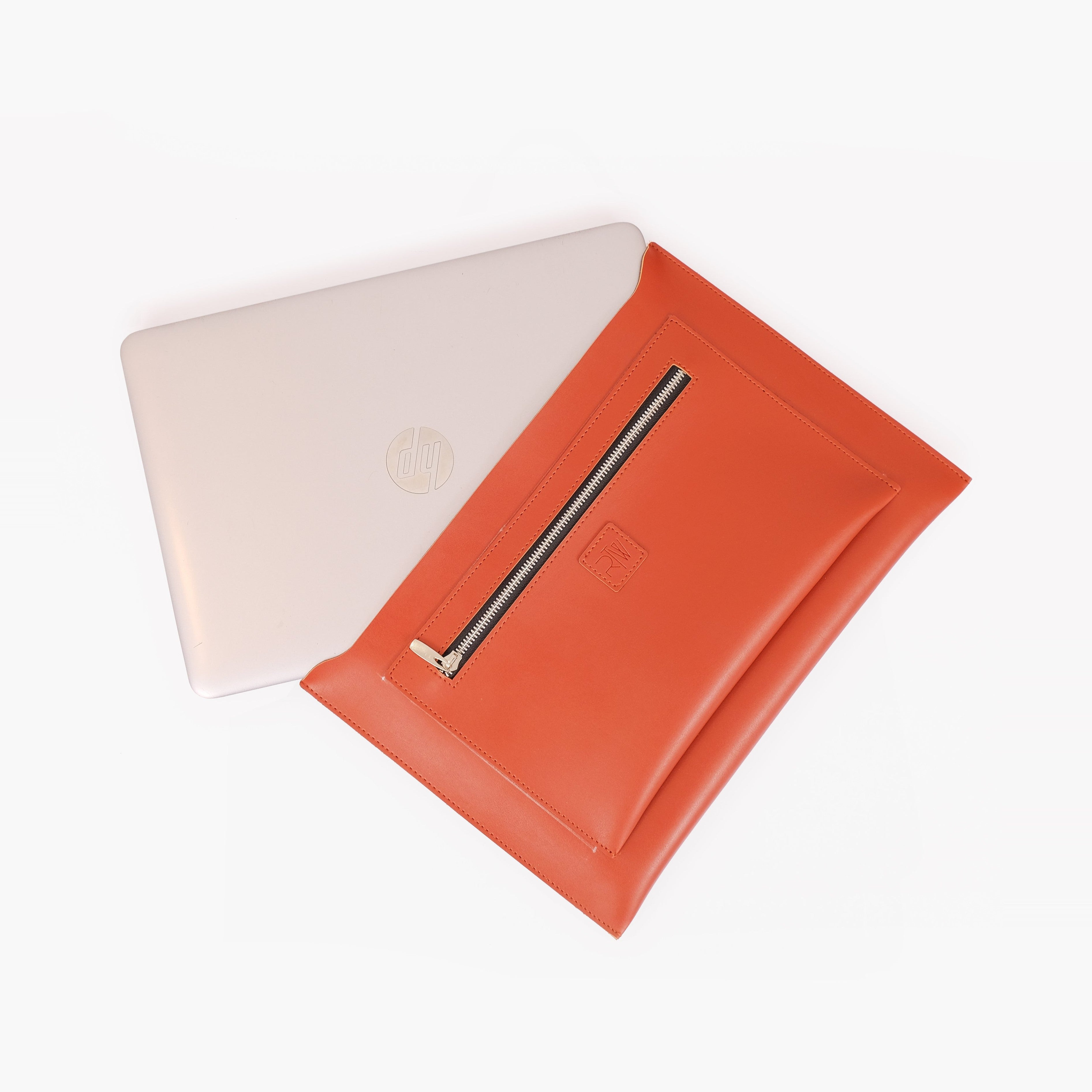 Rust laptop bag with sleeve