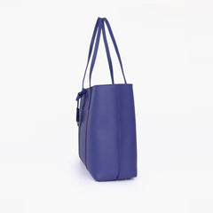 Dark blue luxe everyday tote