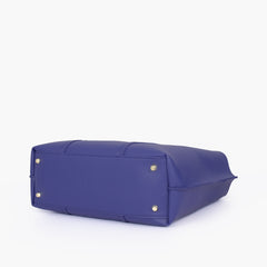 Dark blue luxe everyday tote