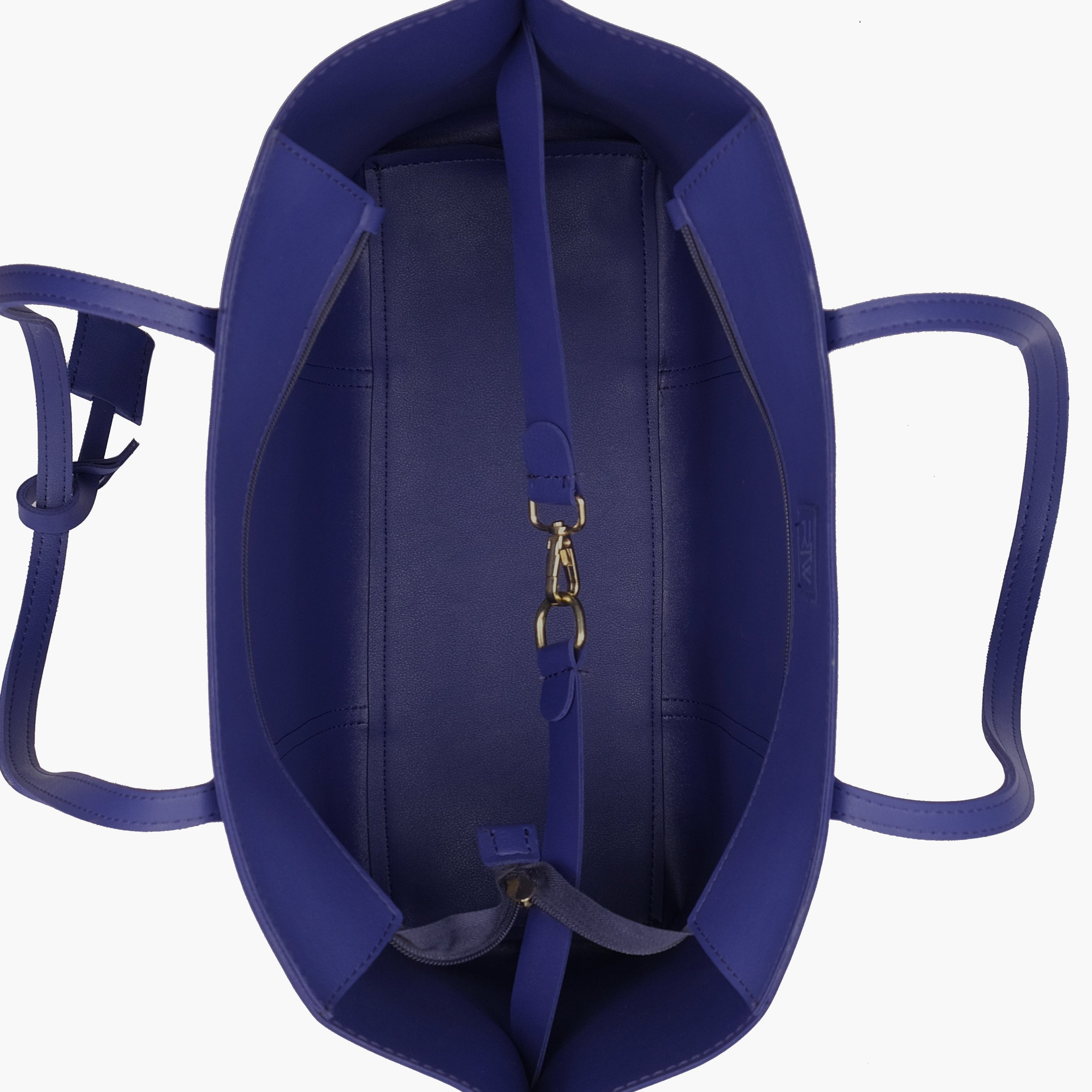 Dark blue luxe everyday tote