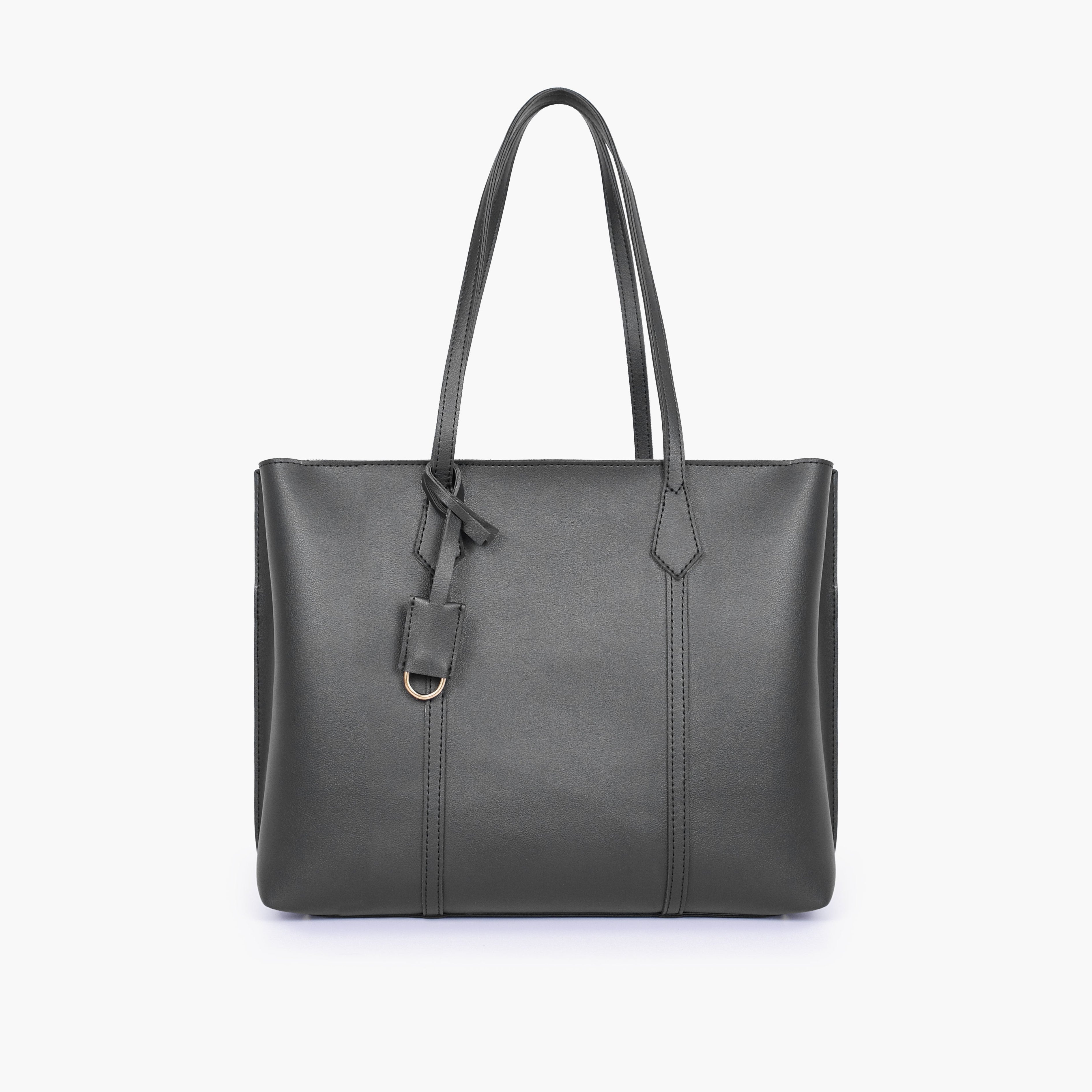 Black luxe everyday tote