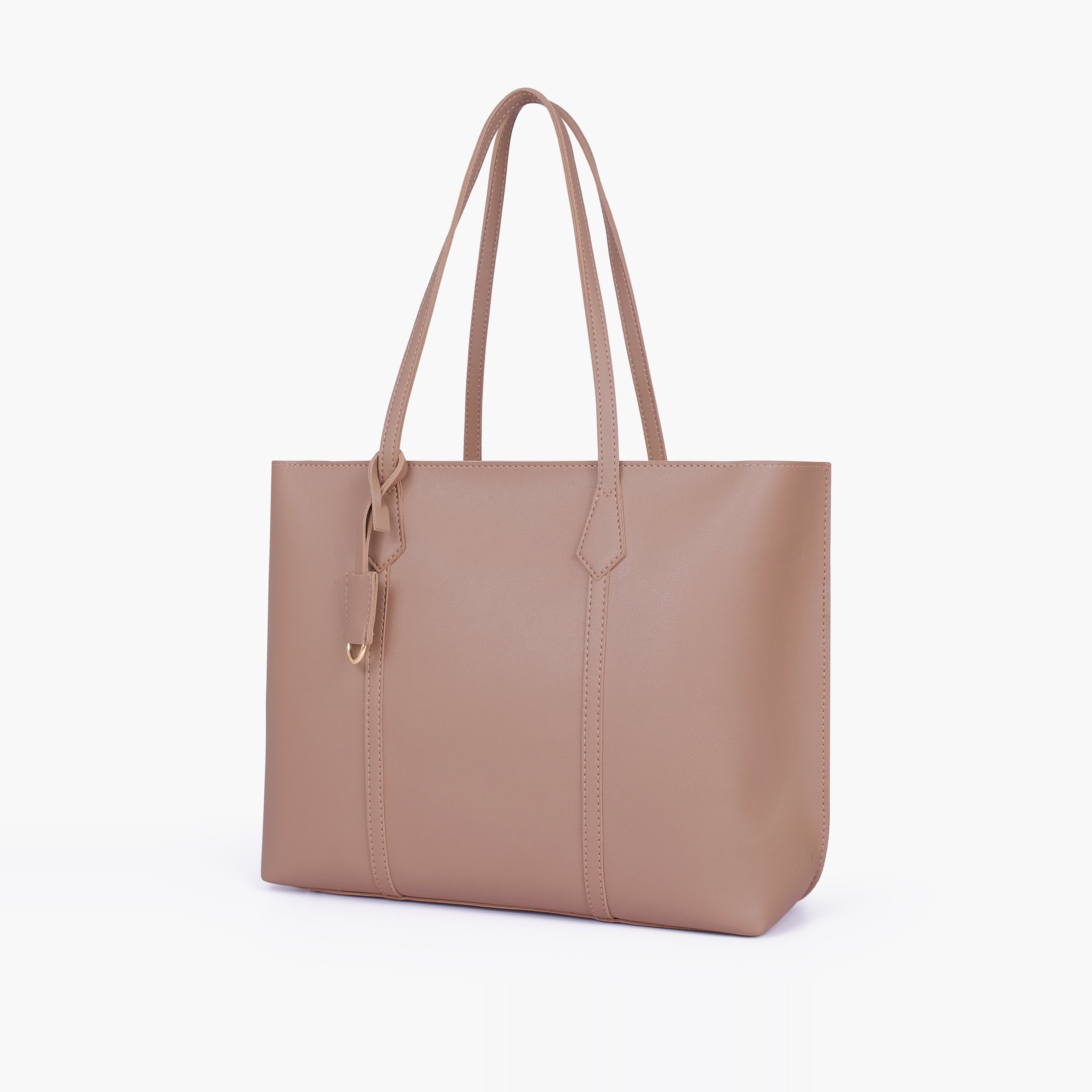 Brown luxe everyday tote