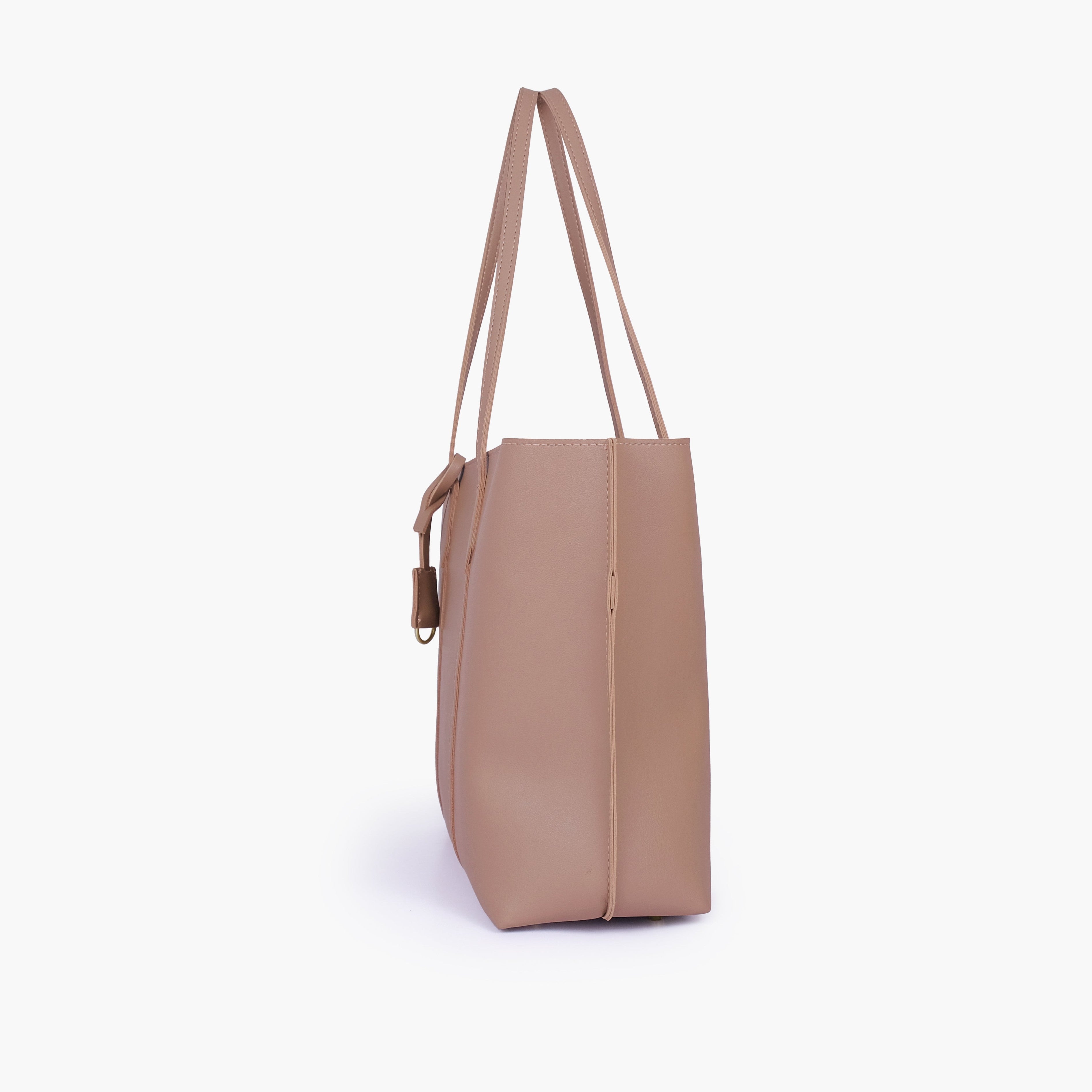 Brown luxe everyday tote